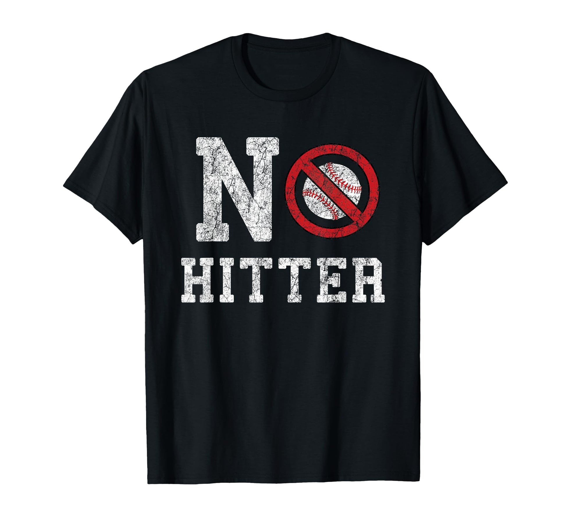 Distressed Baseball No Hitter T-Shirt - Unique Graphic Unisex - T-Shirt, Sweatshirt, Hoodie