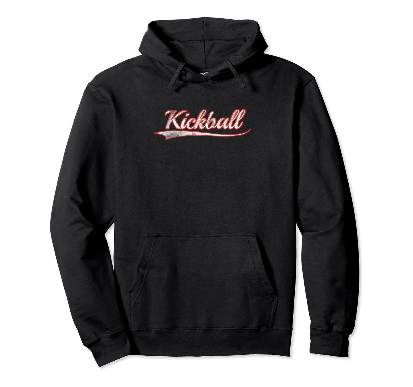 Kickball Varsity Distressed Throwback Hoodie - Streetwear Style for Adults - T-Shirt, Sweatshirt, Hoodie