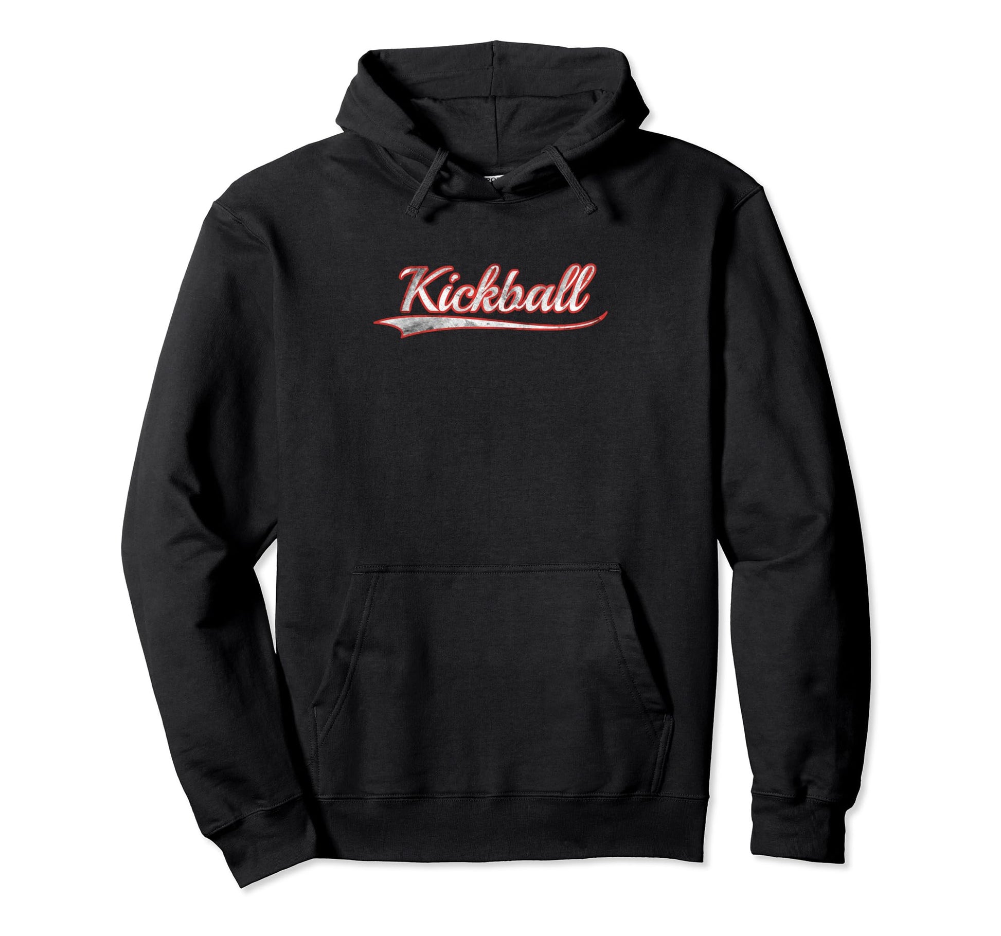 Kickball Varsity Distressed Throwback Hoodie - Streetwear Style for Adults - T-Shirt, Sweatshirt, Hoodie