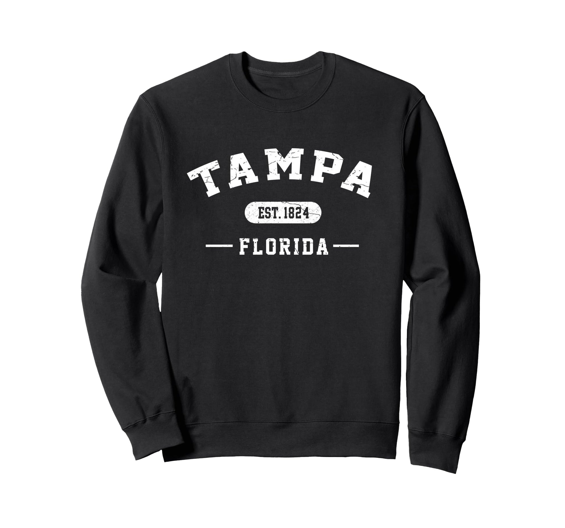 Tampa Florida Est 1824 Athletic Sweatshirt - Unique Graphic Men Women - T-Shirt, Sweatshirt, Hoodie