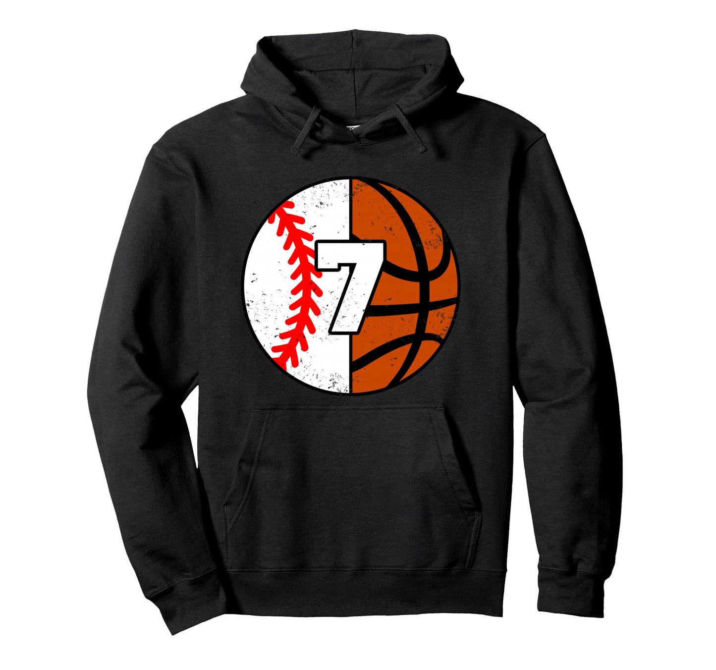 Baseball Basketball Number 7 Jersey Hoodie - Aesthetic Graphic Men Women - T-Shirt, Sweatshirt, Hoodie