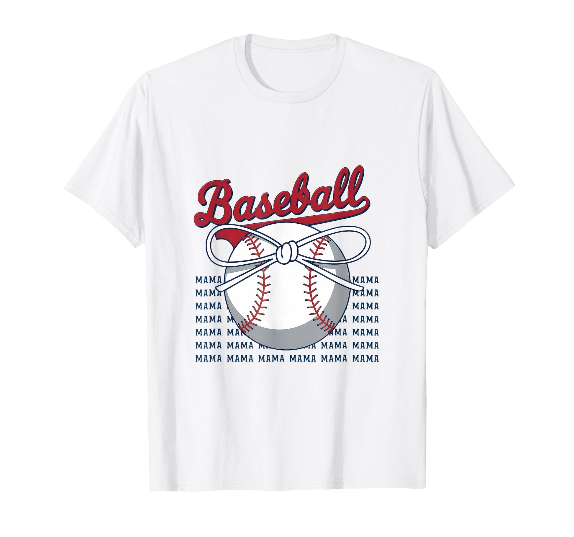 Baseball Mom Life Baseball Mama Bow Tie T-Shirt - Graphic Print Men Women - T-Shirt, Sweatshirt, Hoodie