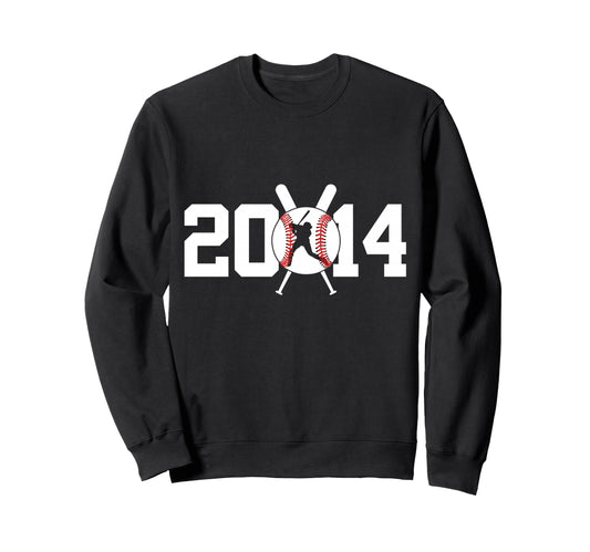 2014 Baseball 12Th Birthday Sweatshirt - Graphic Print for Adults - T-Shirt, Sweatshirt, Hoodie