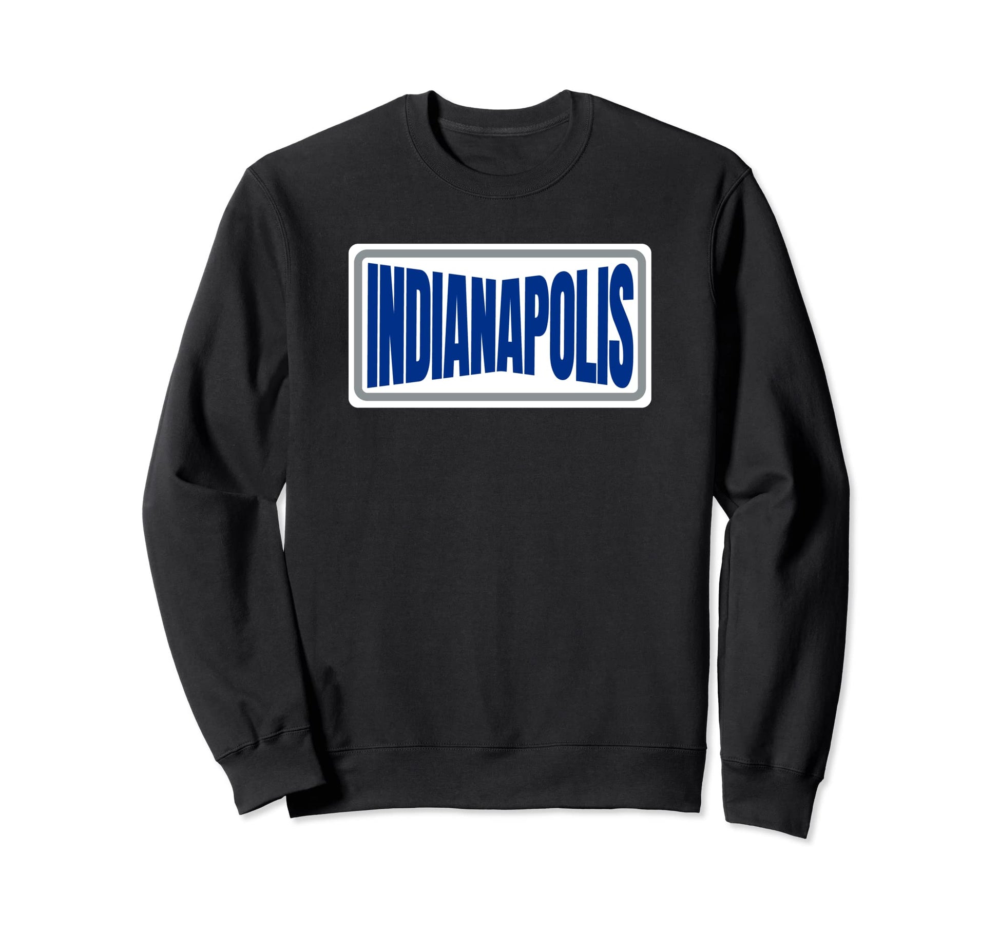 Fun Indianapolis Blue Grey Striped Sweatshirt - Trendy Graphic for Adults - T-Shirt, Sweatshirt, Hoodie