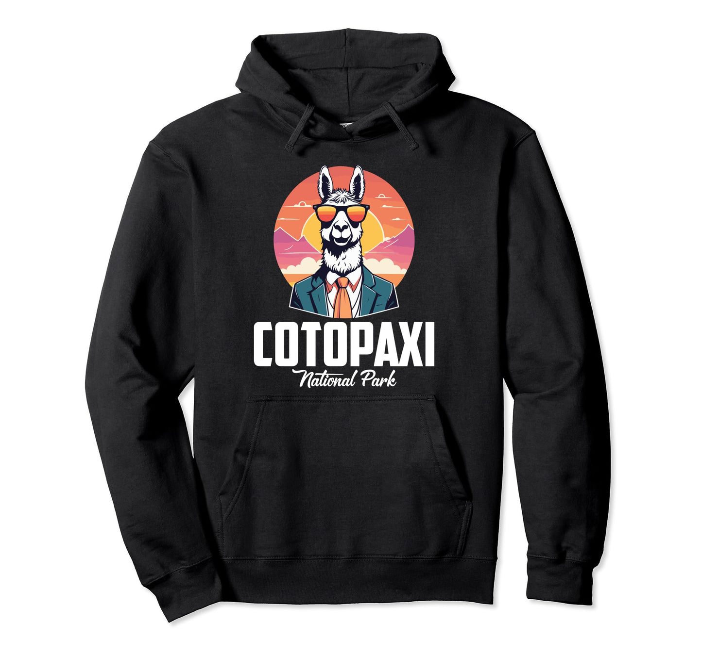 Funny Llama National Park Cotopaxi Hoodie - Graphic Print for Adults - T-Shirt, Sweatshirt, Hoodie