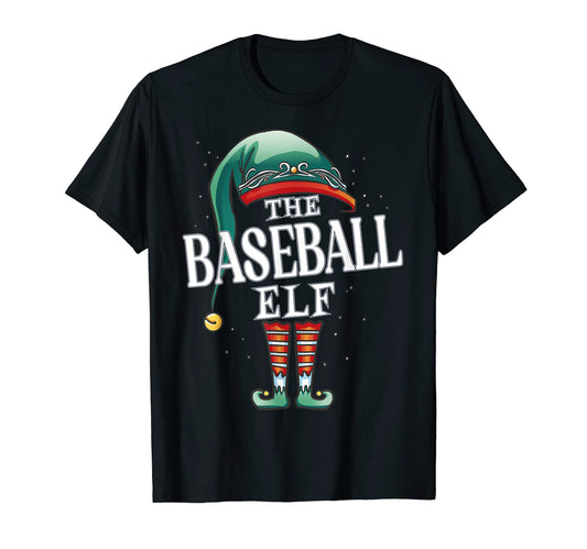 Baseball Elf Group Pajama Party T-Shirt - Unique Graphic Unisex - T-Shirt, Sweatshirt, Hoodie