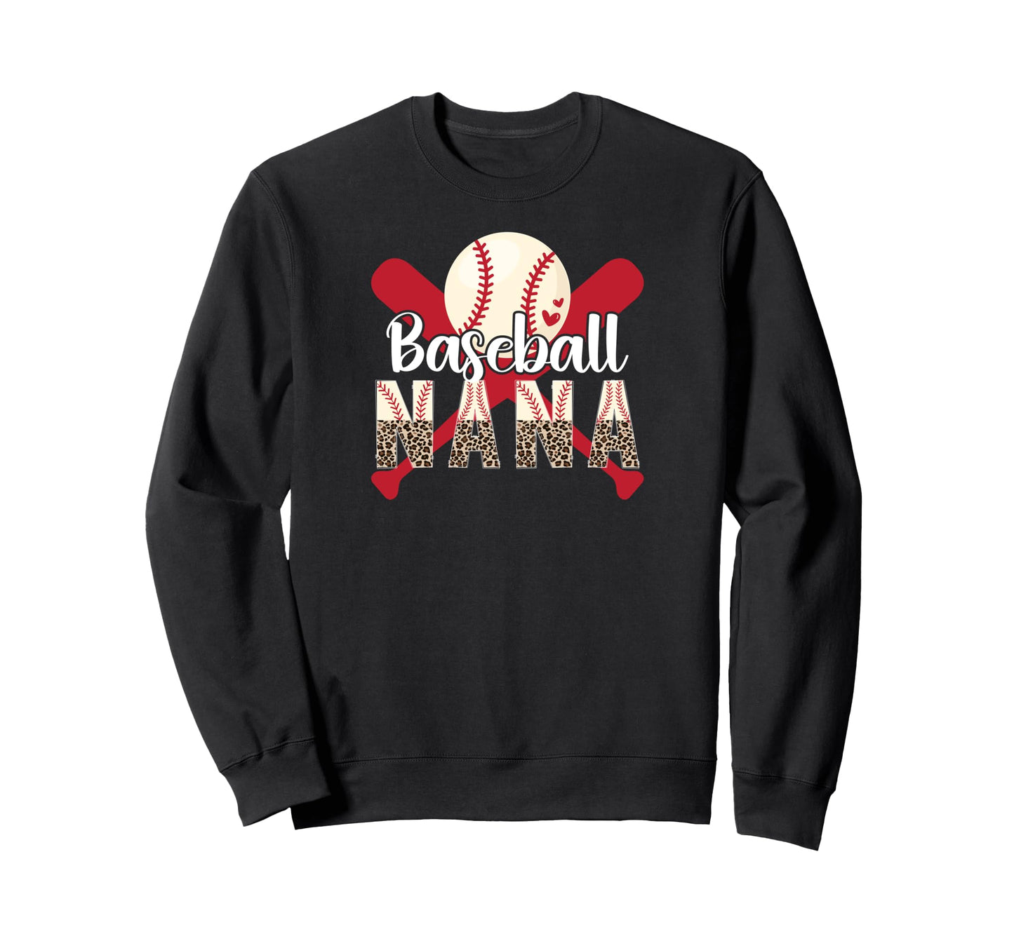 Baseball Nana Leopard Nana Sweatshirt - Custom Art Print for Adults - T-Shirt, Sweatshirt, Hoodie