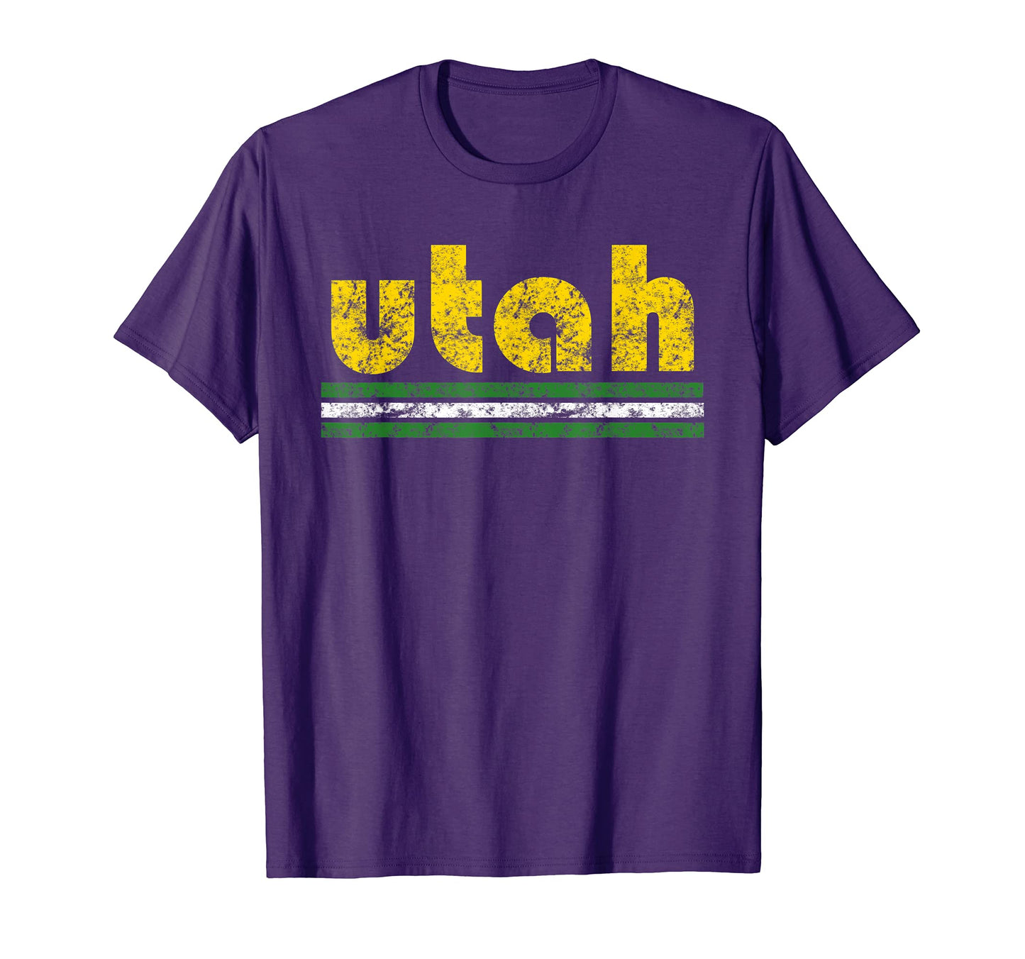 Utah Three Stripe Weathered T-Shirt - Custom Art Print Men Women - T-Shirt, Sweatshirt, Hoodie