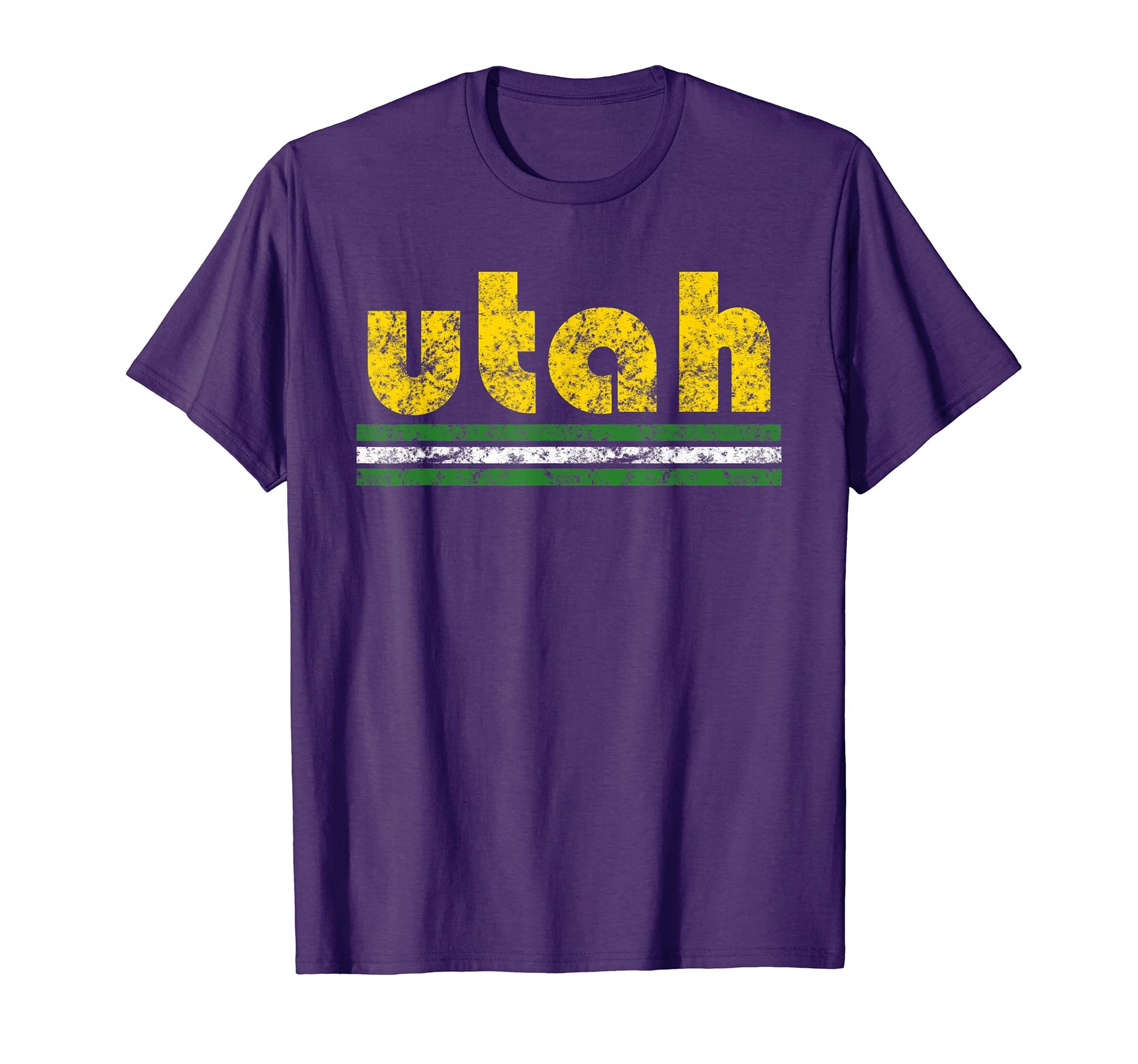 Utah Three Stripe Weathered T-Shirt - Custom Art Print Men Women - T-Shirt, Sweatshirt, Hoodie