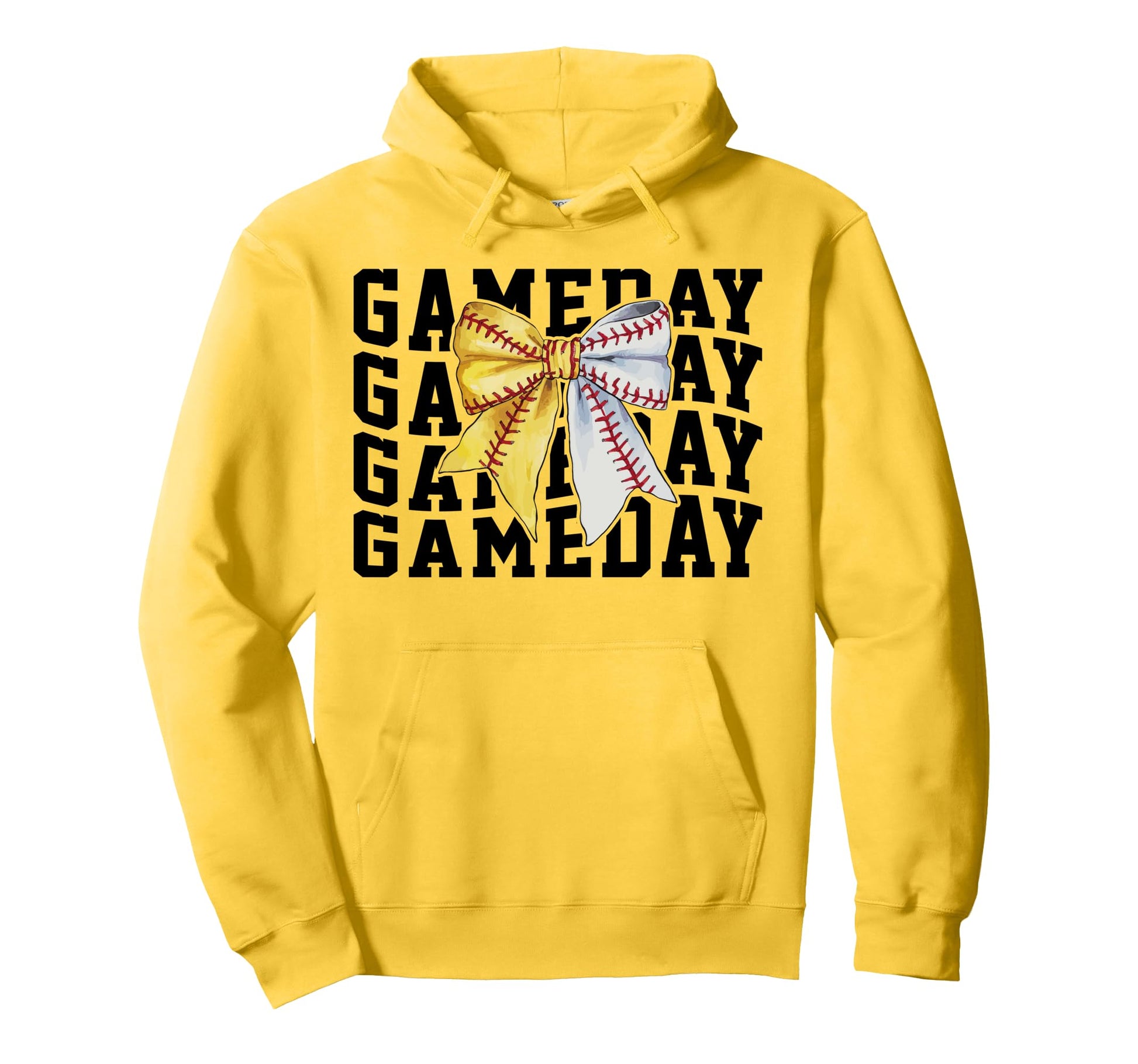 Game Day Coquette Bow Softball Baseball Hoodie - Aesthetic Graphic Unisex - T-Shirt, Sweatshirt, Hoodie
