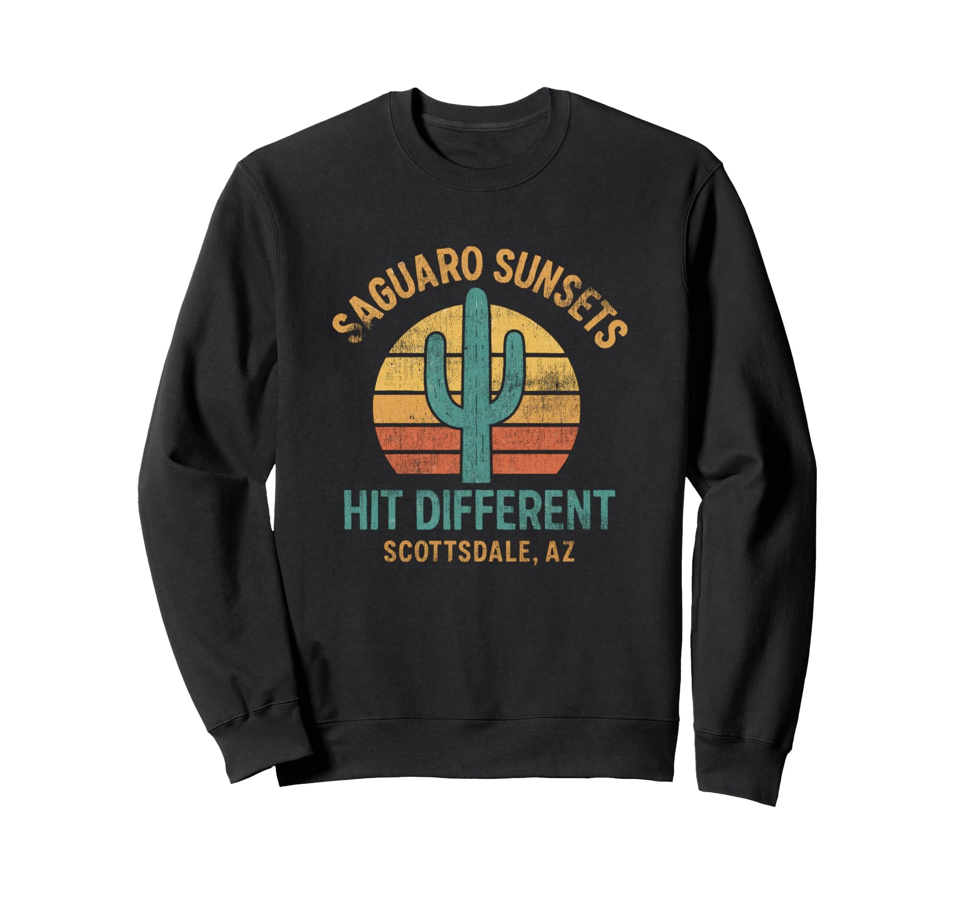 Scottsdale Arizona Saguaro Sunset Sweatshirt - Trendy Graphic for Adults - T-Shirt, Sweatshirt, Hoodie