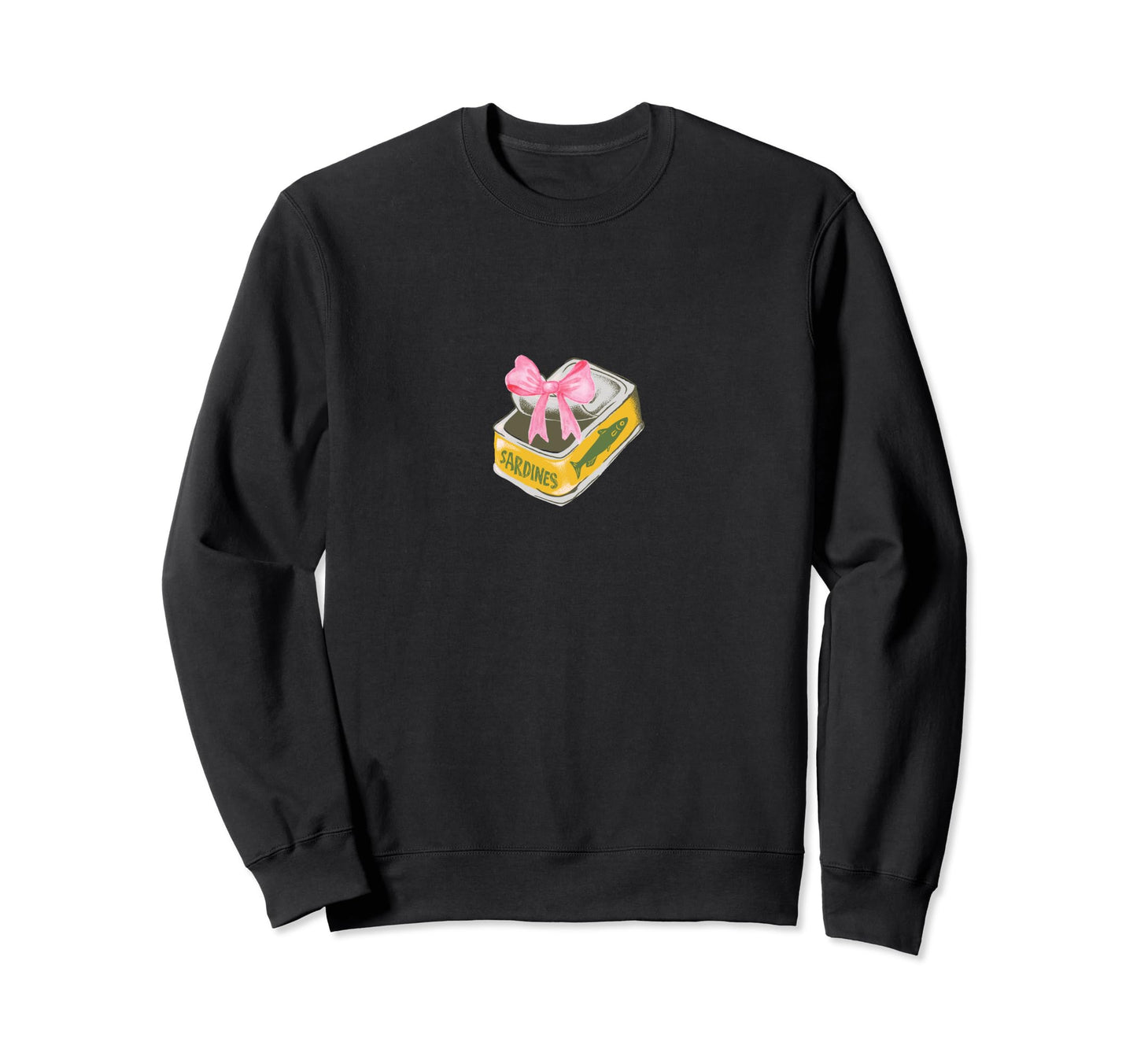 Tinned Fish Coquette Bow Sweatshirt - Casual Everyday Wear for Adults - T-Shirt, Sweatshirt, Hoodie