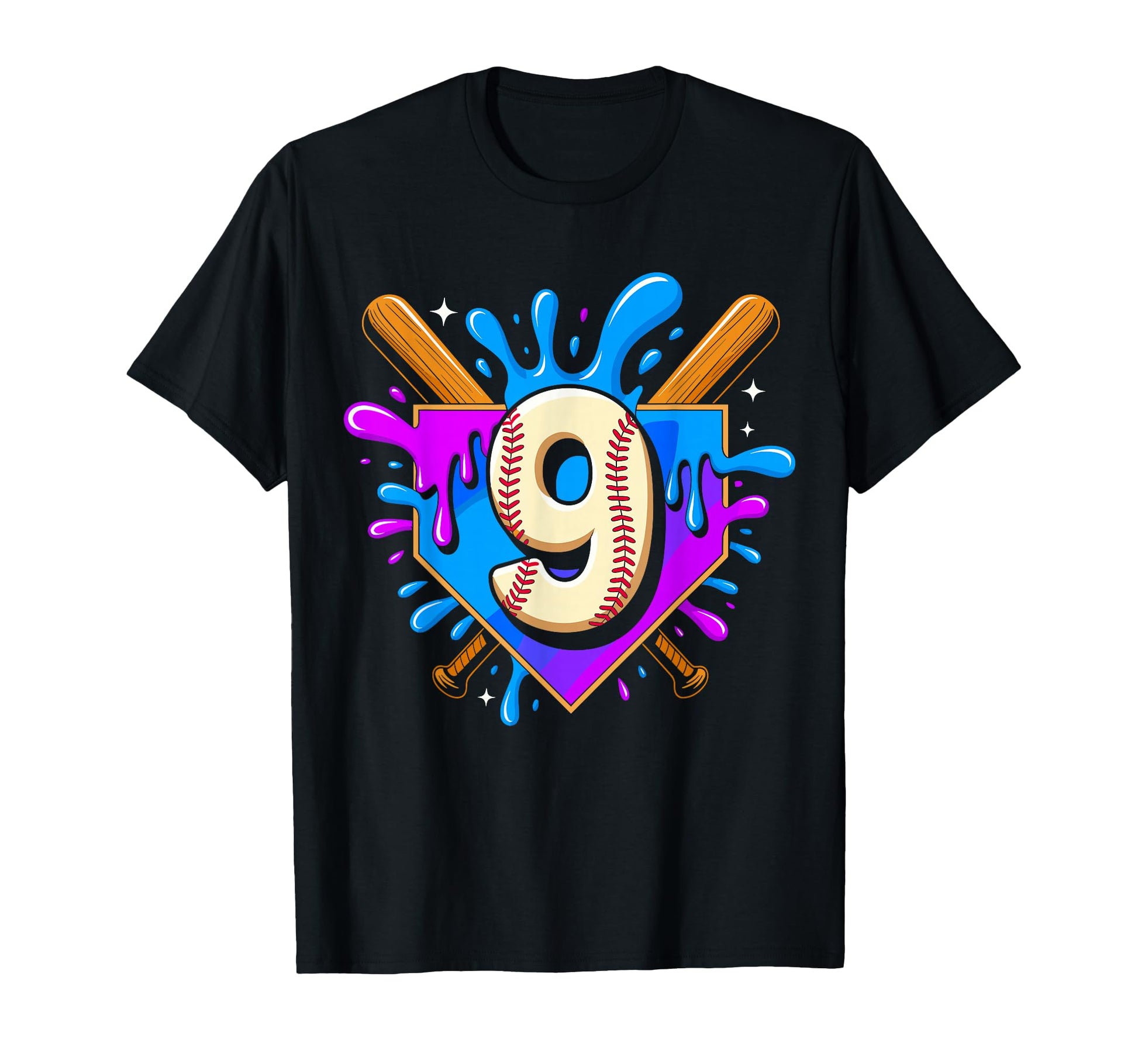 9Th Birthday Baseball 9 Years Ice T-Shirt - Fun Novelty Design Unisex - T-Shirt, Sweatshirt, Hoodie