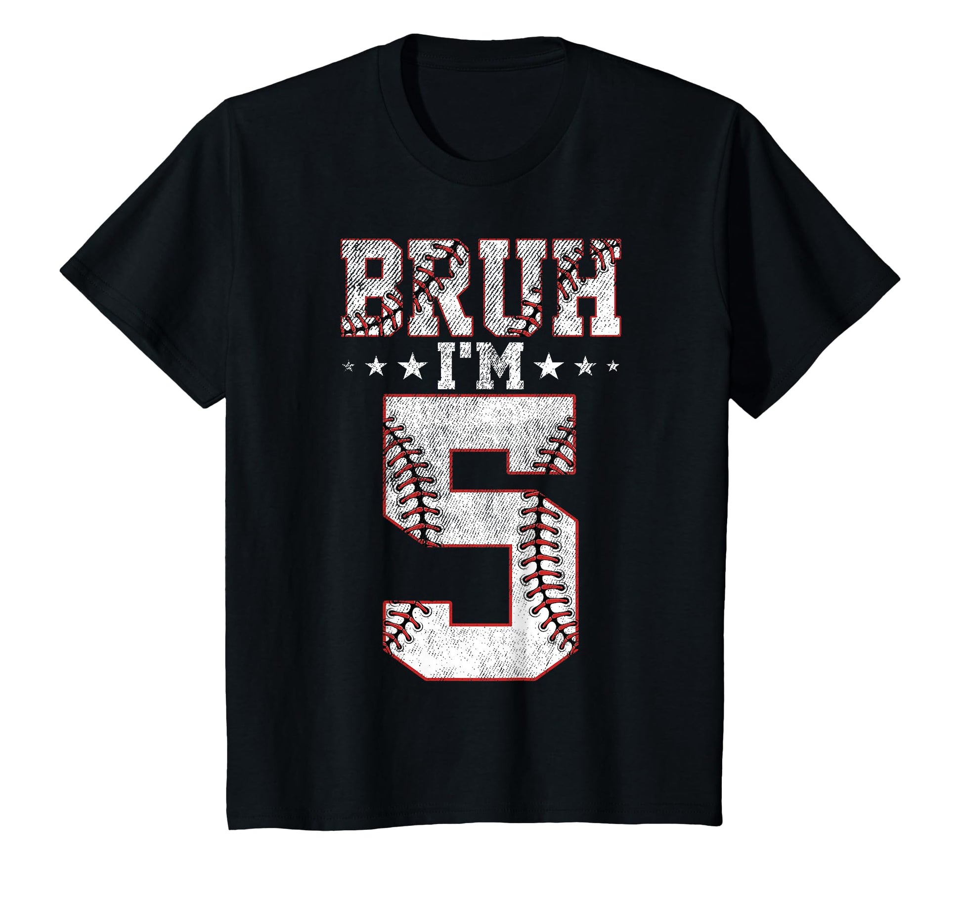 Bruh 5Th Birthday Baseball Bruh Im 5 Year T-Shirt - Unique Graphic Unisex - T-Shirt, Sweatshirt, Hoodie