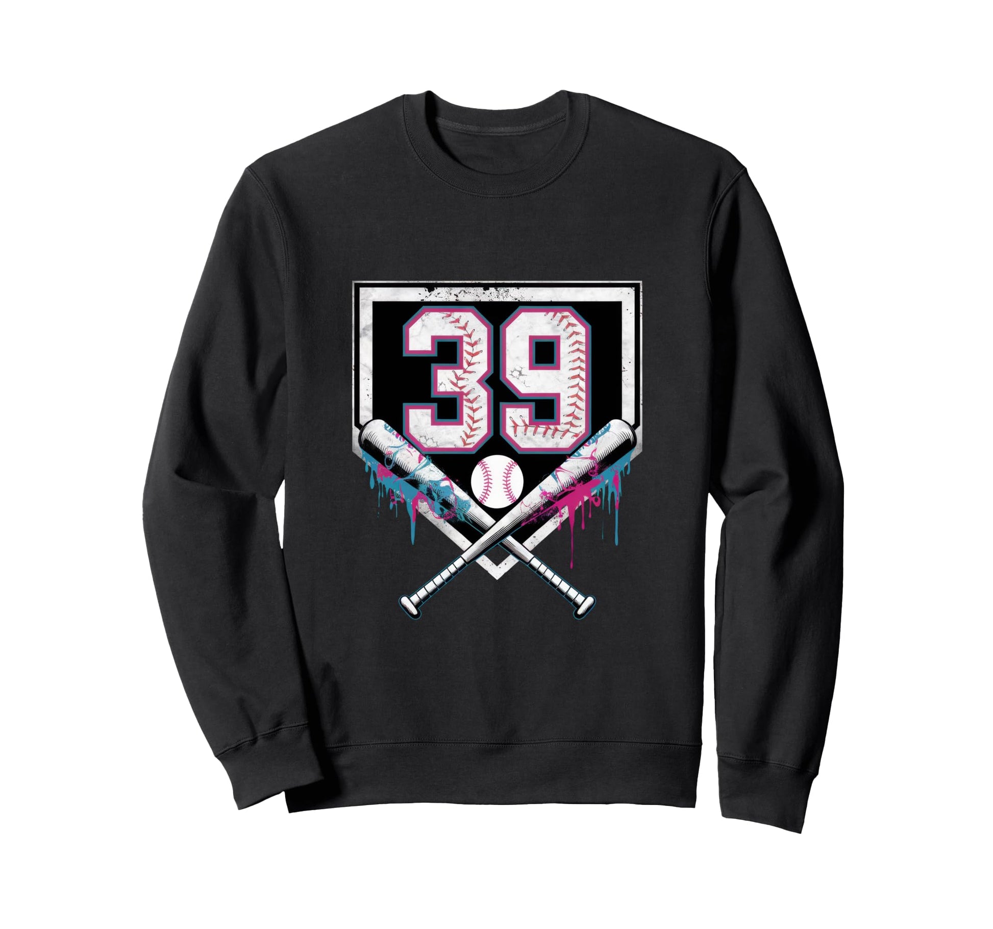39Th Birthday Baseball Home Ice Cream Sweatshirt - Graphic Print Men Women - T-Shirt, Sweatshirt, Hoodie