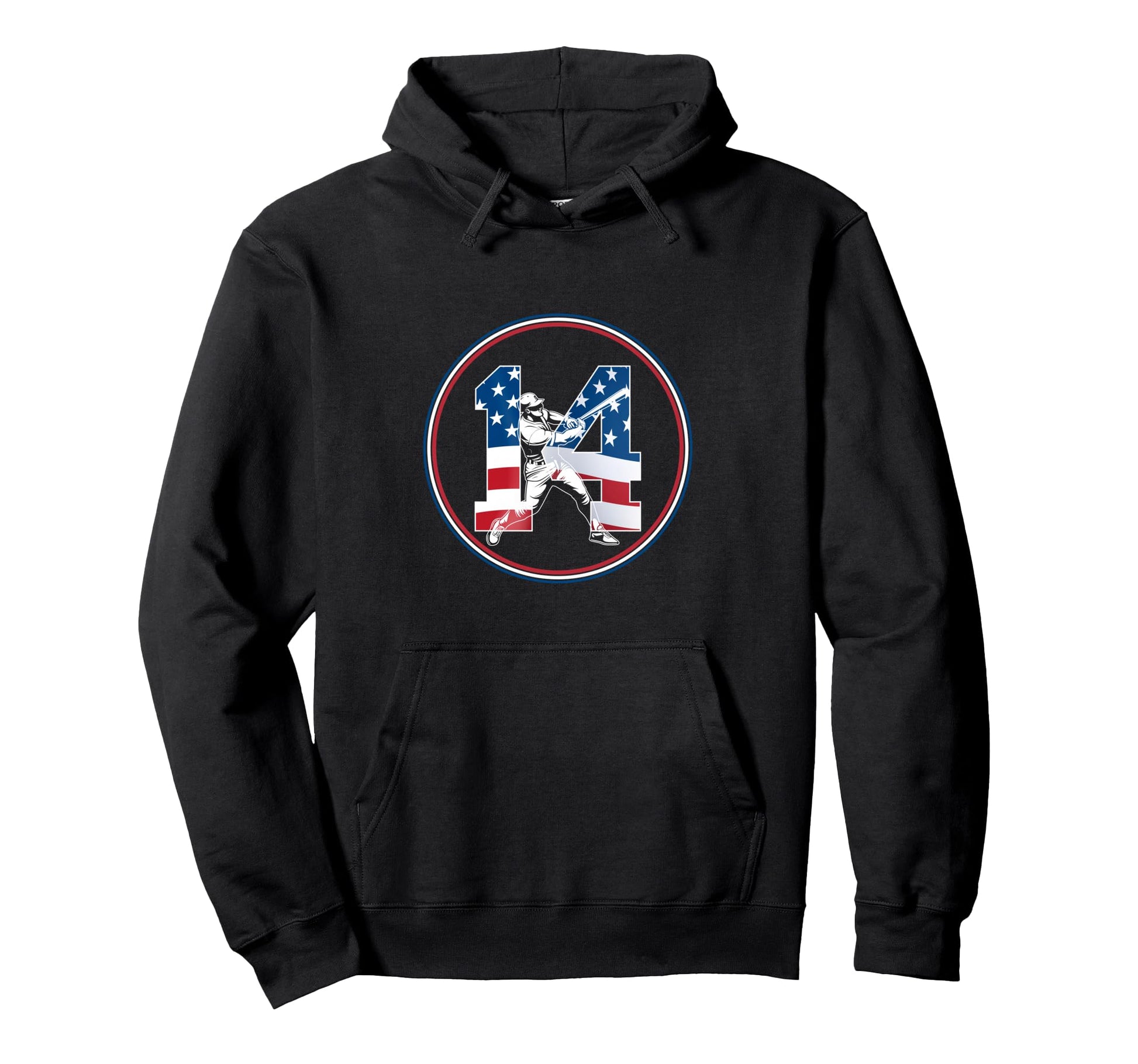 Number 14 Years Baseball 14Th Birthday Hoodie - Minimalist Print Men Women - T-Shirt, Sweatshirt, Hoodie
