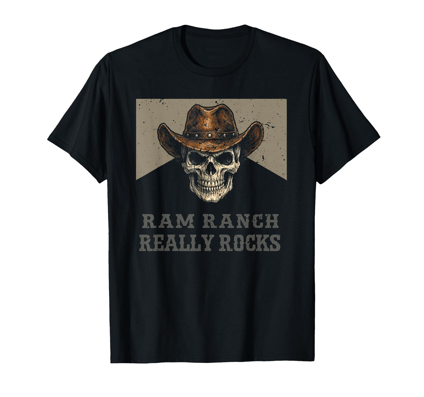 Ram Ranch Really Rocks Cowboy Skull T-Shirt - Novelty Apparel Men Women - T-Shirt, Sweatshirt, Hoodie