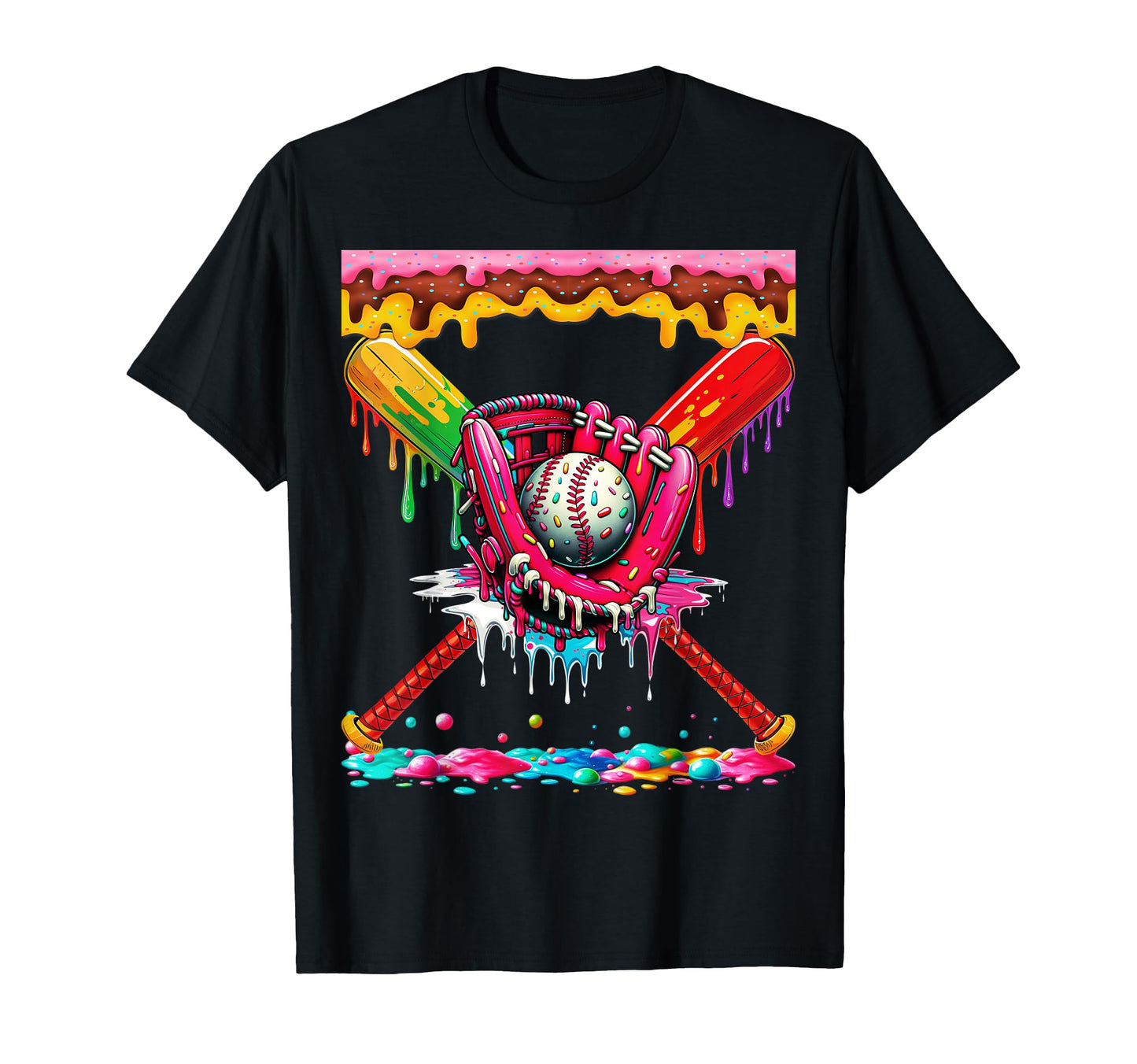 Colorful Baseball Celebration Fun T-Shirt - Graphic Print for Adults - T-Shirt, Sweatshirt, Hoodie