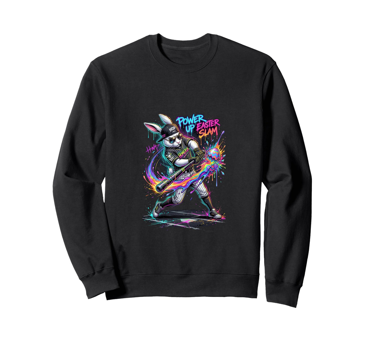 Funny Dripping Drip Rabbit Bunny Sweatshirt - Trendy Graphic Men Women - T-Shirt, Sweatshirt, Hoodie