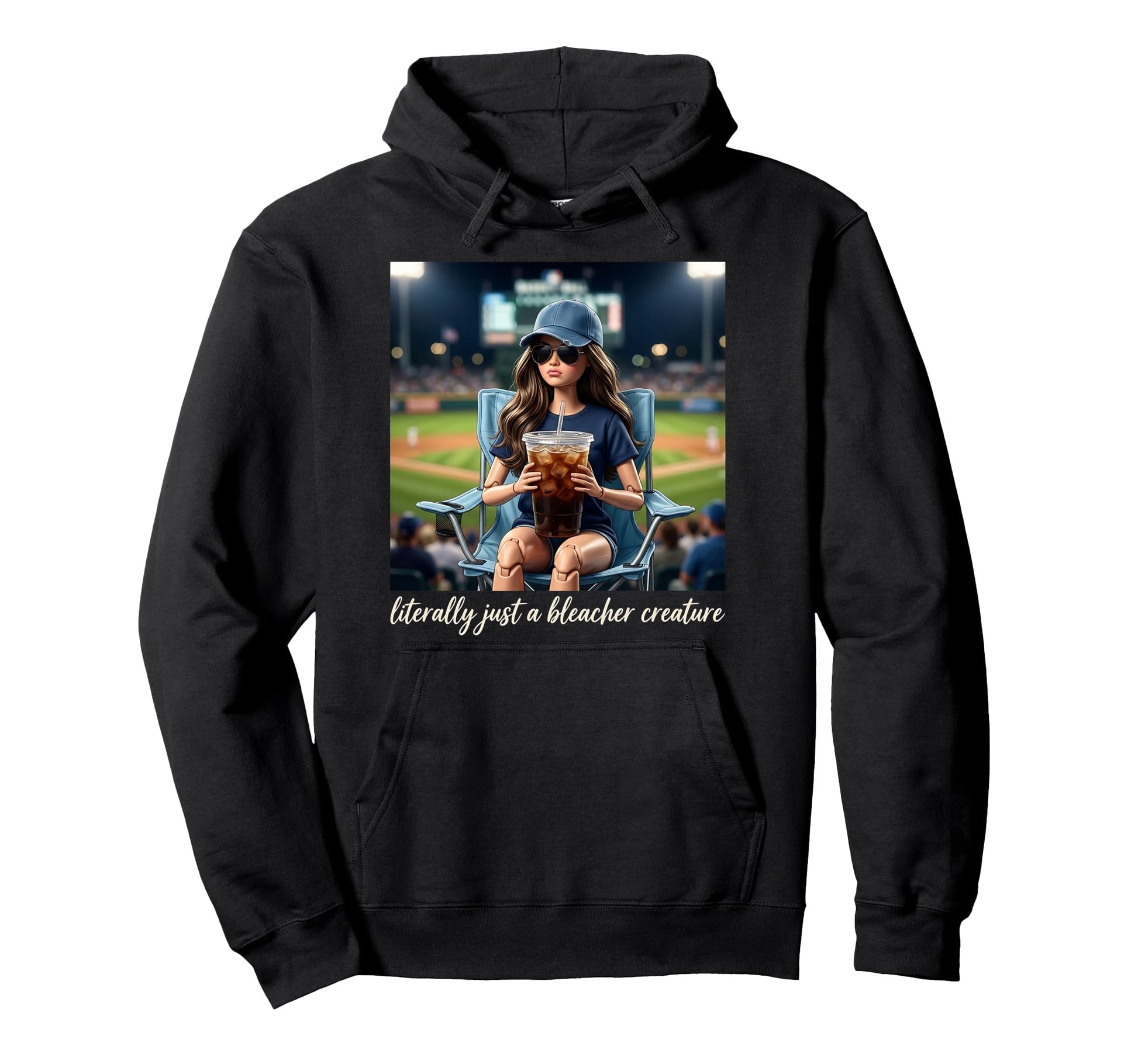 Funny Bleacher Creature Baseball Mom Game Hoodie - Graphic Print Unisex - T-Shirt, Sweatshirt, Hoodie
