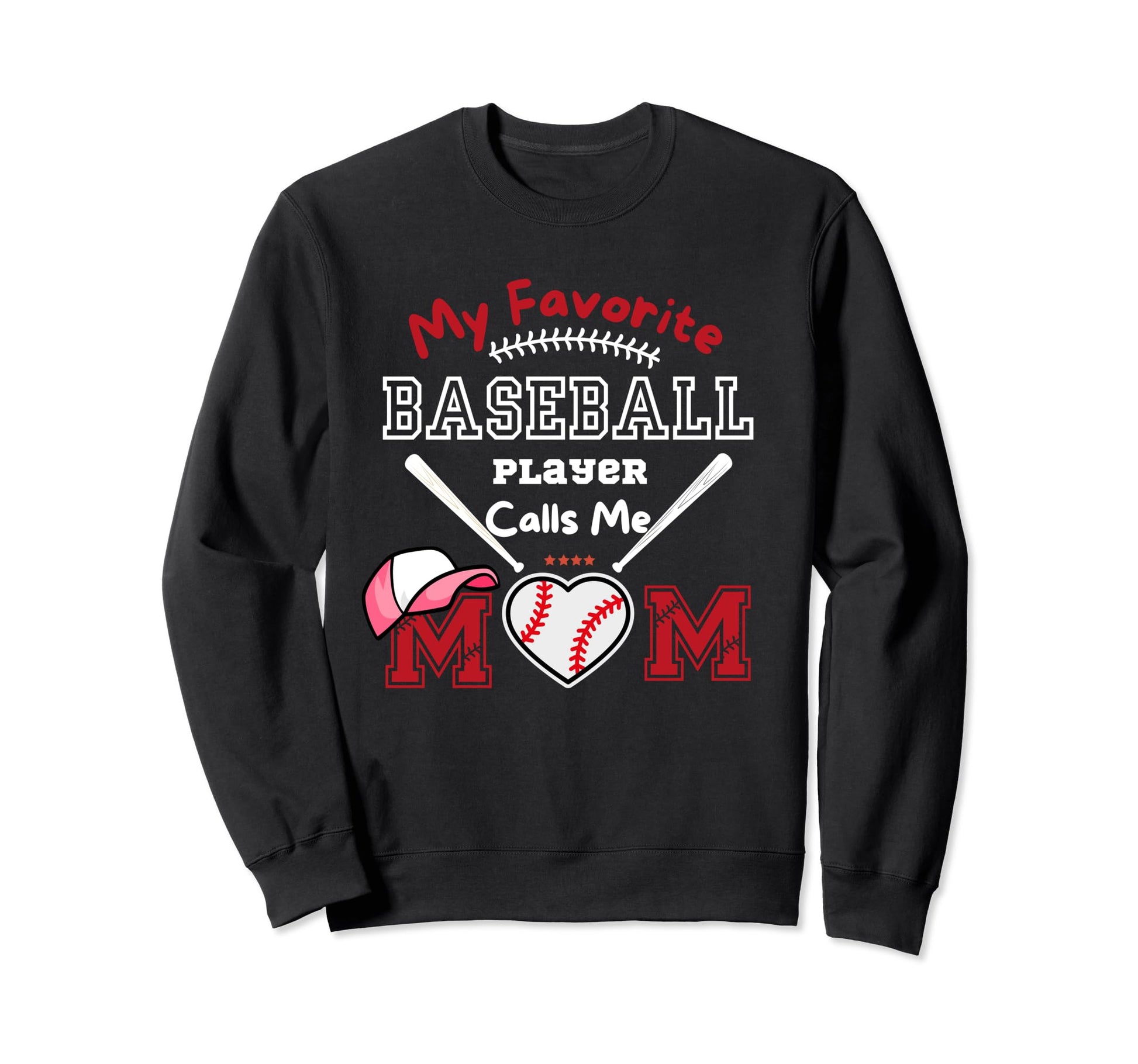 Baseball Love My Favorite Sweatshirt - Casual Everyday Wear Men Women - T-Shirt, Sweatshirt, Hoodie