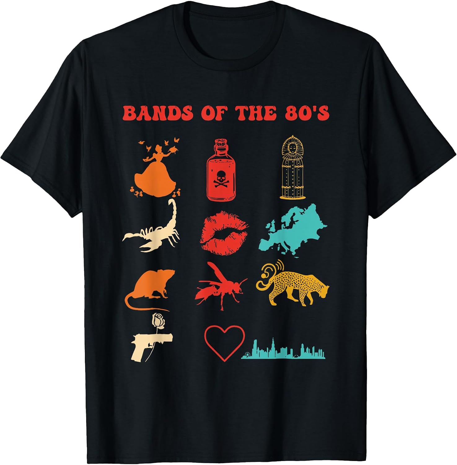 Bands Of The 80's Design - Adult & Kids T-Shirts, Sweatshirts & Hoodies apparel design preview 1