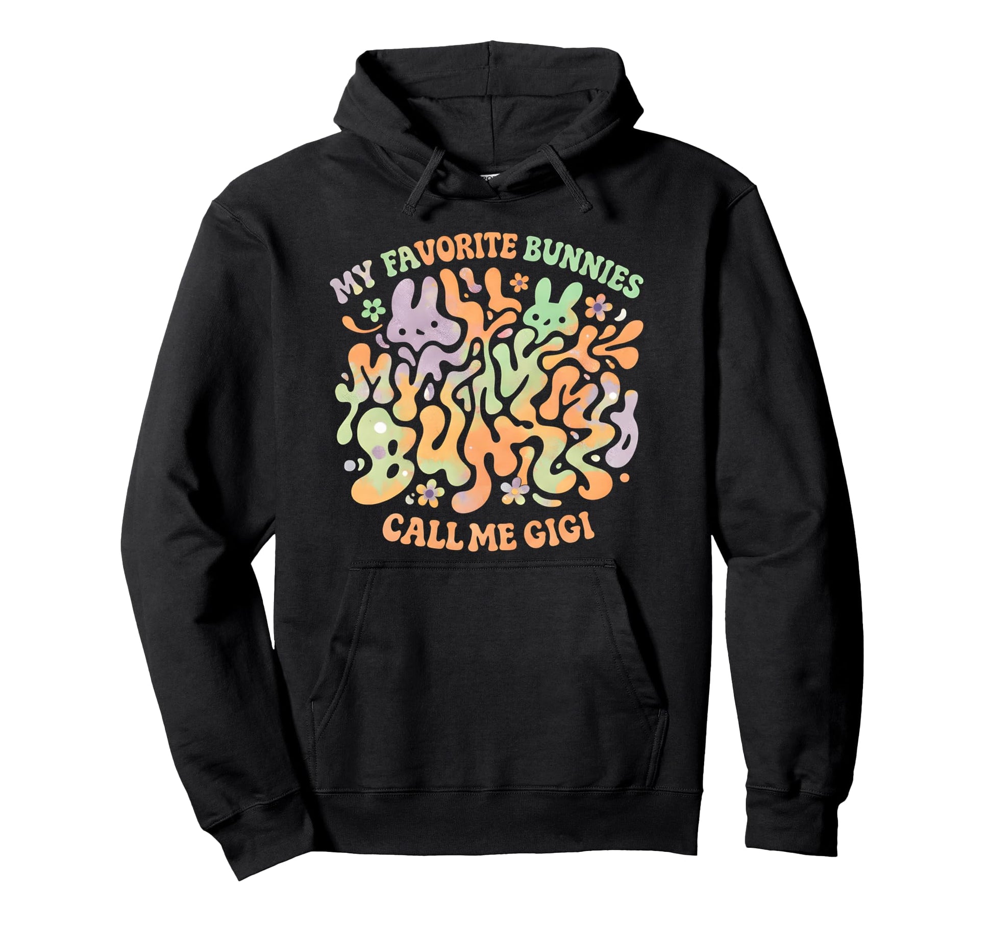 Best Bunnies Call Me Gigi Groovy Hoodie - Aesthetic Graphic for Adults - T-Shirt, Sweatshirt, Hoodie