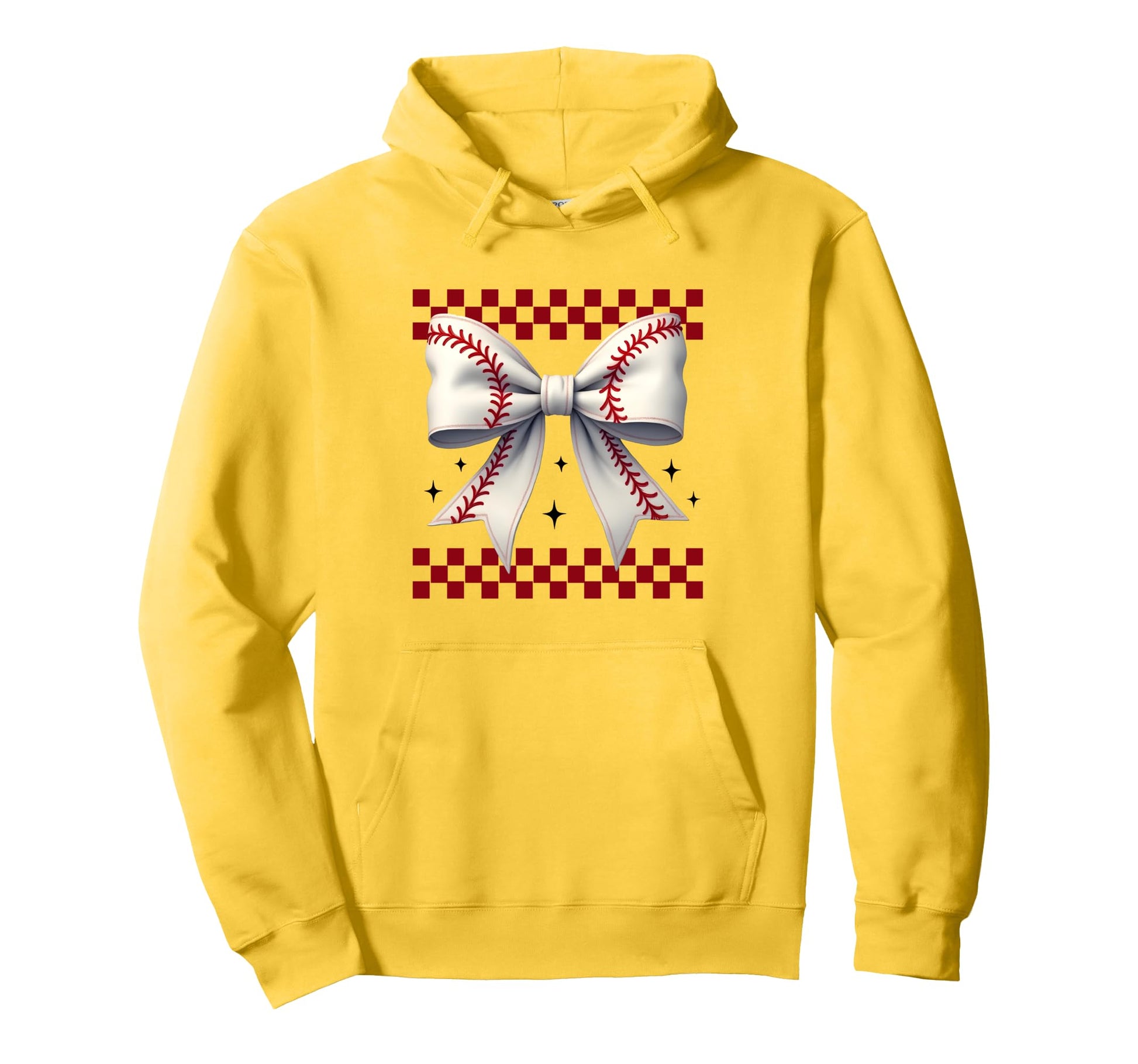 Baseball Coquette Bow Baseball Mama Hoodie - Minimalist Print for Adults - T-Shirt, Sweatshirt, Hoodie
