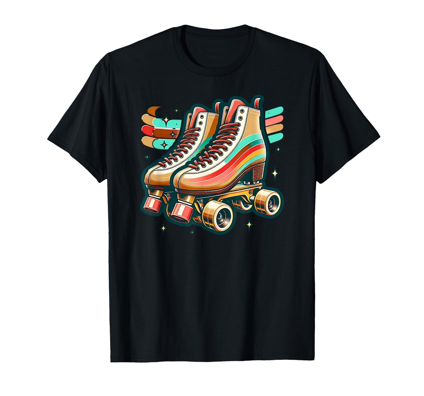 Roller Skates 70S Quad Skating Lovers T-Shirt - Custom Art Print for Adults - T-Shirt, Sweatshirt, Hoodie