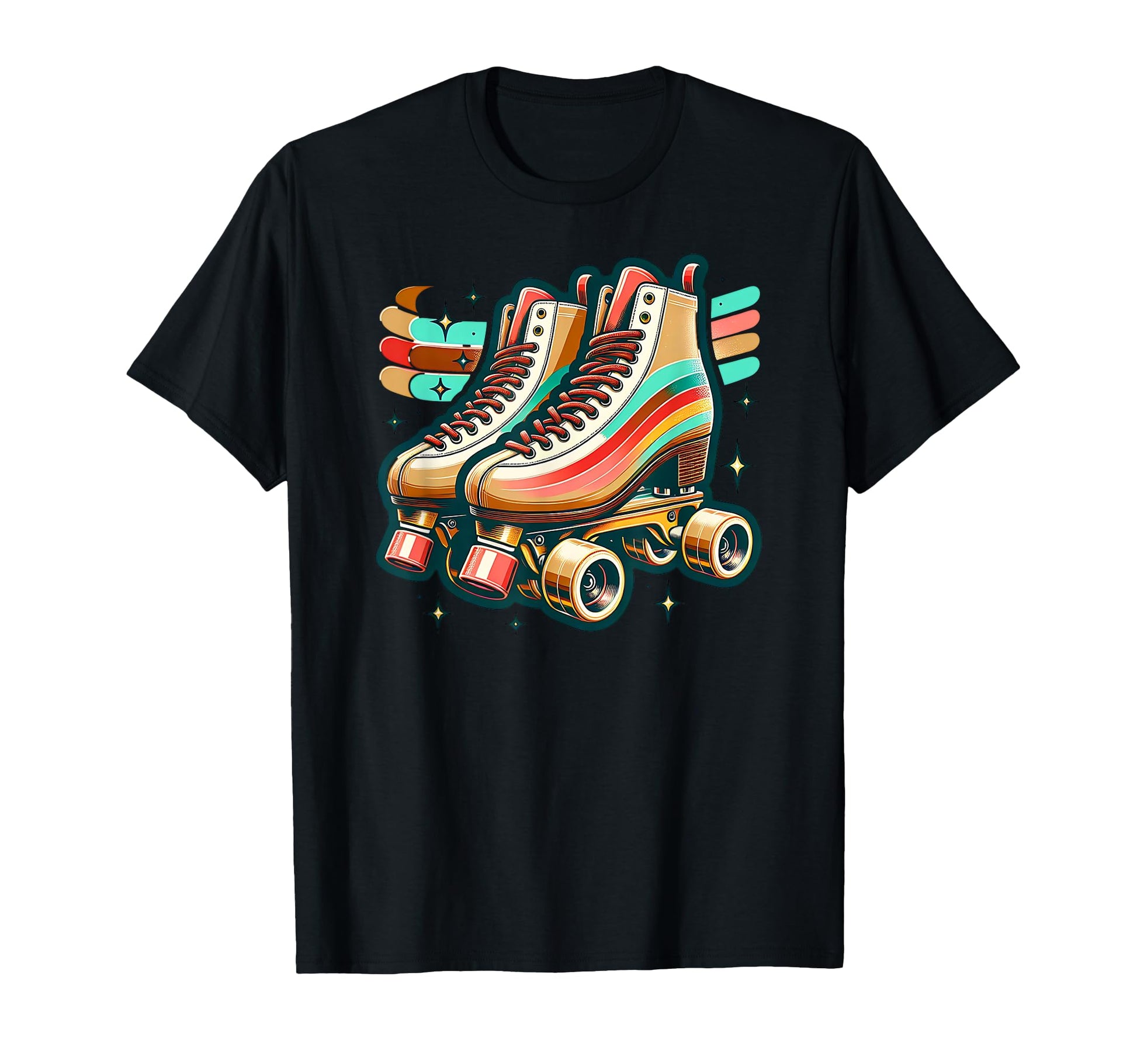 Roller Skates 70S Quad Skating Lovers T-Shirt - Custom Art Print for Adults - T-Shirt, Sweatshirt, Hoodie