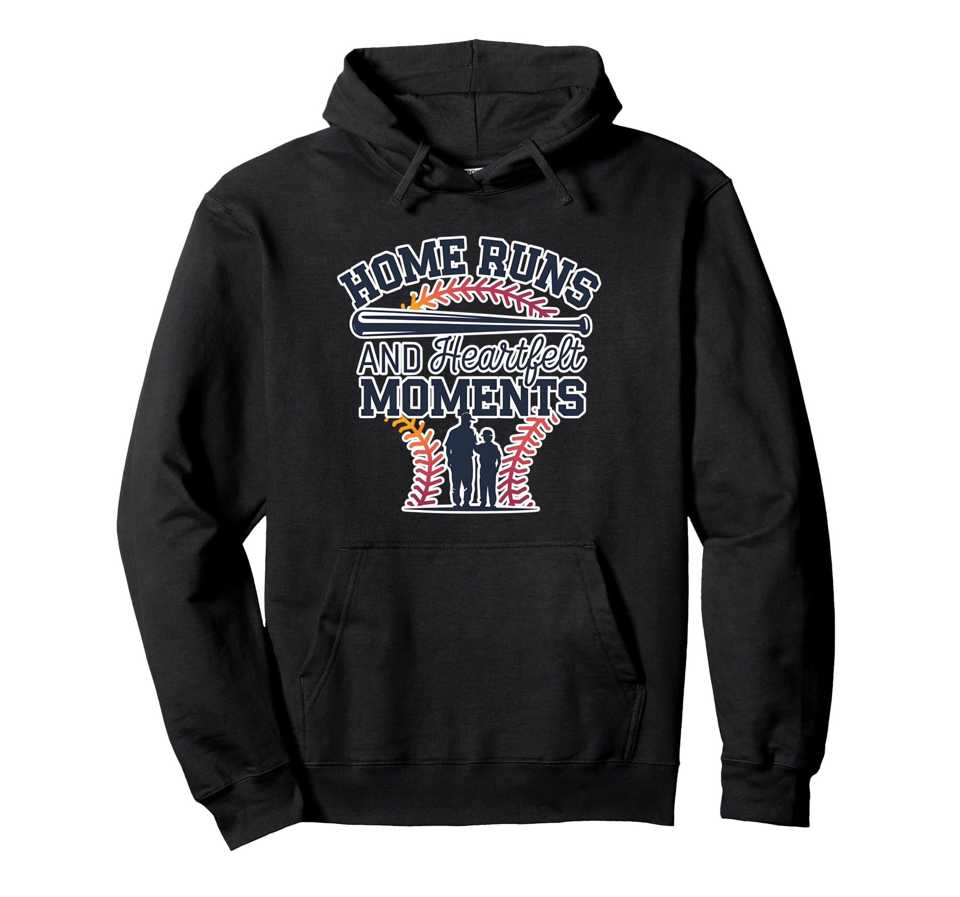 Home Runs And Heartfelt Moments Dads Hoodie - Custom Art Print for Adults - T-Shirt, Sweatshirt, Hoodie