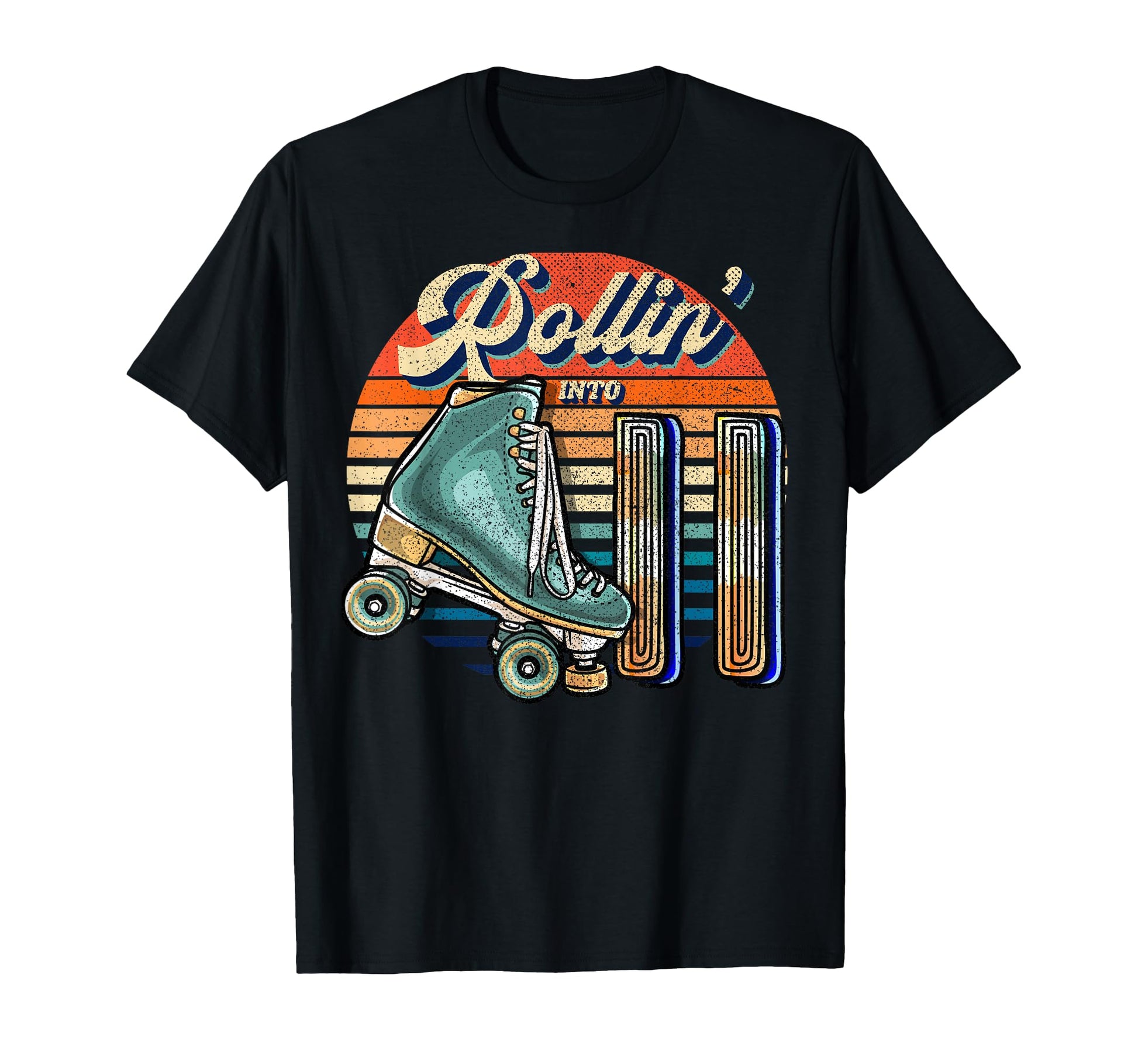 Rollin Into 11 Roller Skating Rink 11Th T-Shirt - Custom Art Print Unisex - T-Shirt, Sweatshirt, Hoodie