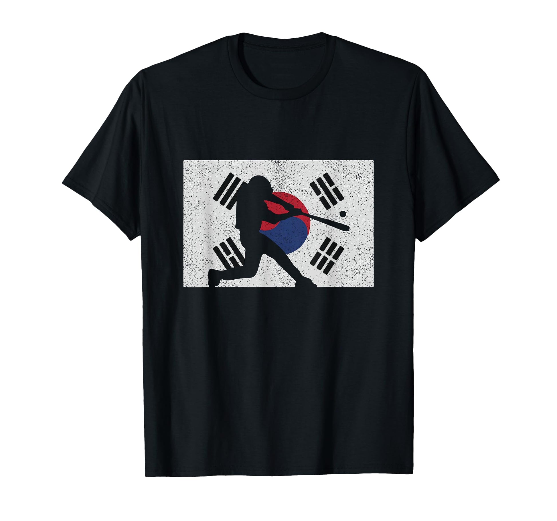 Baseball South Korean Distressed Flag T-Shirt - Novelty Apparel for Adults - T-Shirt, Sweatshirt, Hoodie