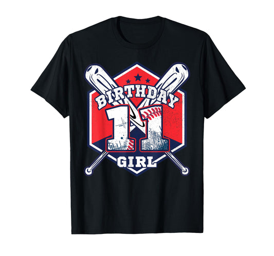 11 Years Old 11Th Baseball Birthday T-Shirt - Aesthetic Graphic Unisex - T-Shirt, Sweatshirt, Hoodie