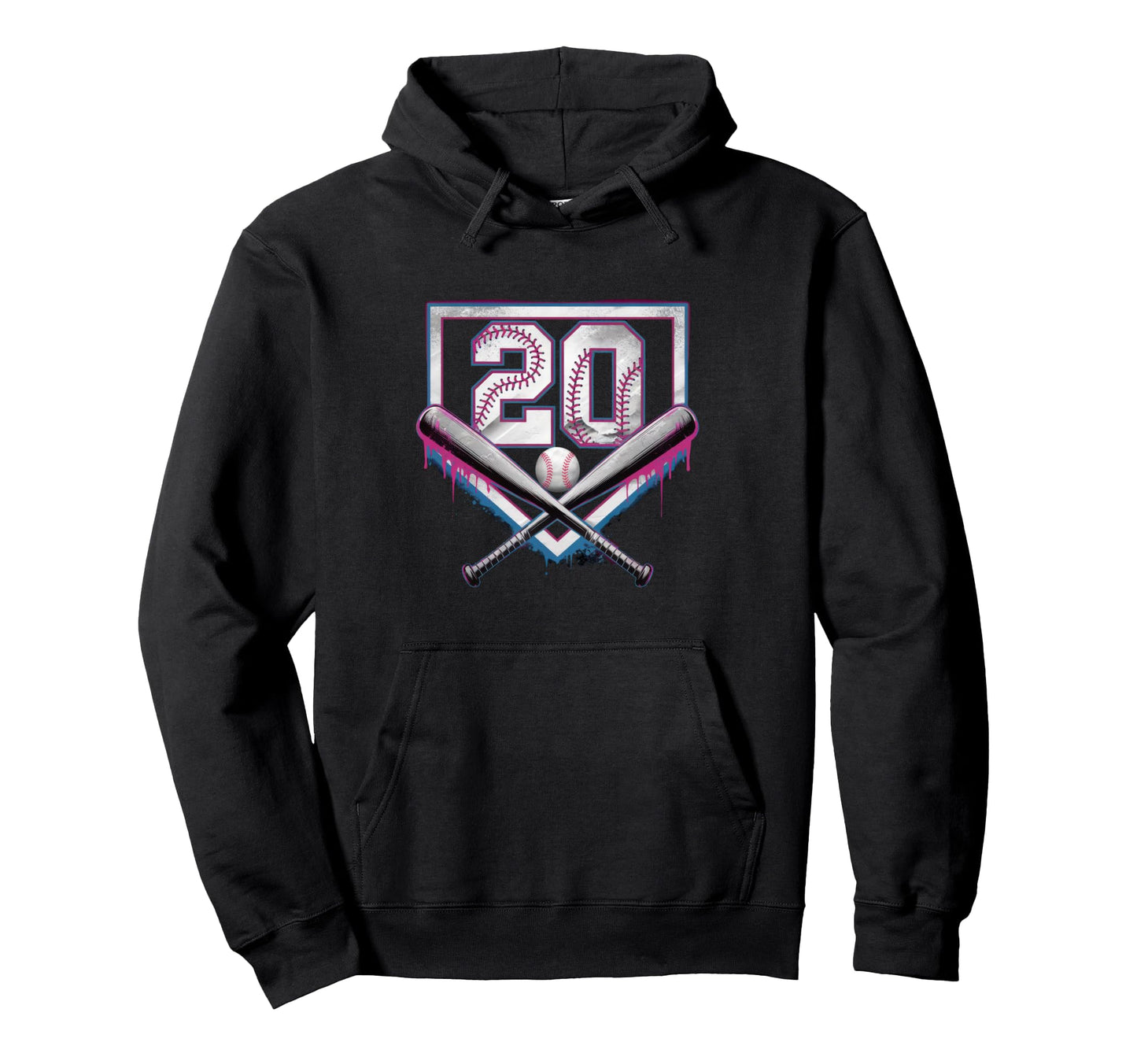 Baseball Home Ice Cream 20Th Birthday Hoodie - Unique Graphic Men Women - T-Shirt, Sweatshirt, Hoodie