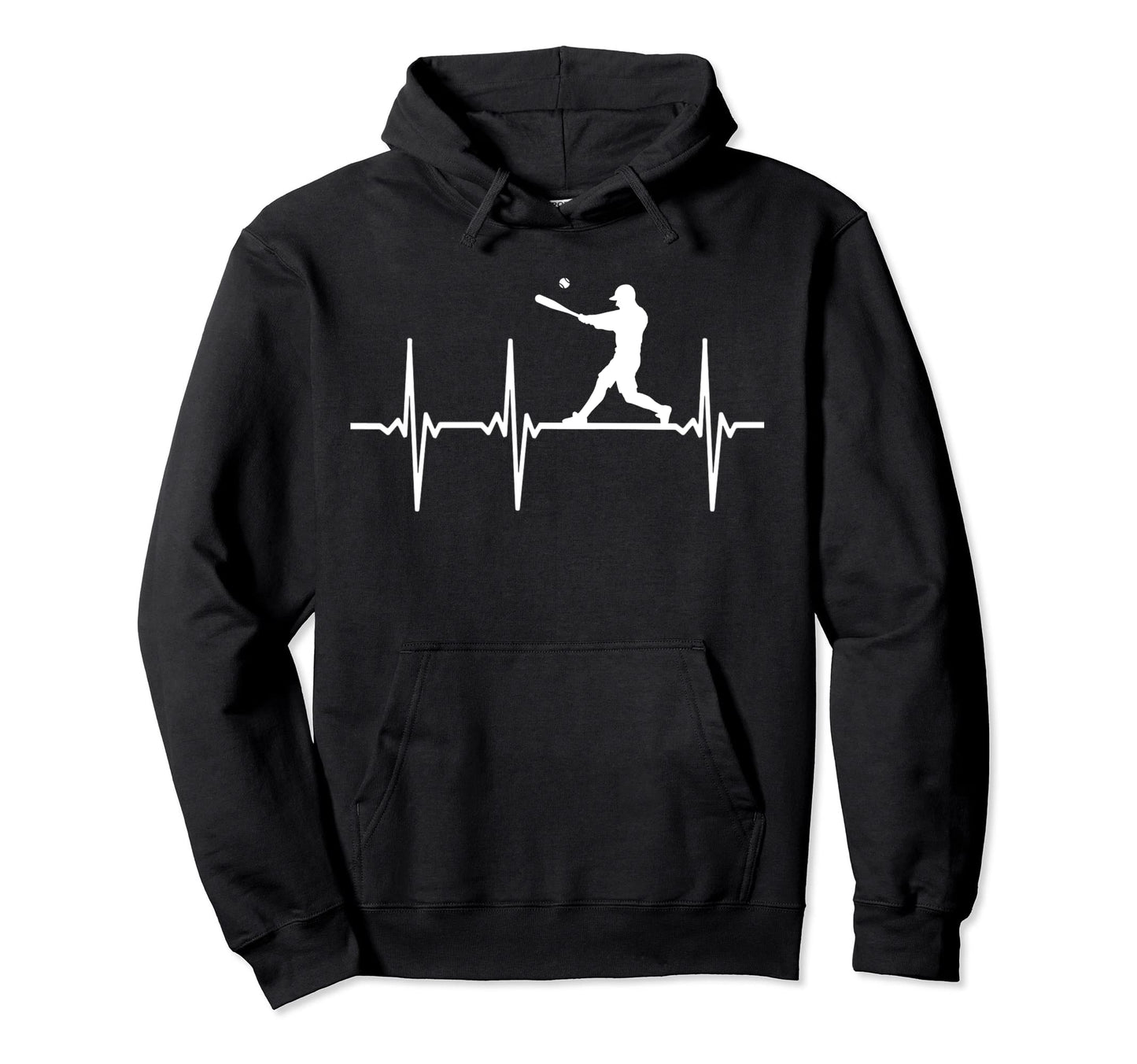 Baseball Heartbeat Baseball Players And Hoodie - Trendy Graphic Unisex - T-Shirt, Sweatshirt, Hoodie