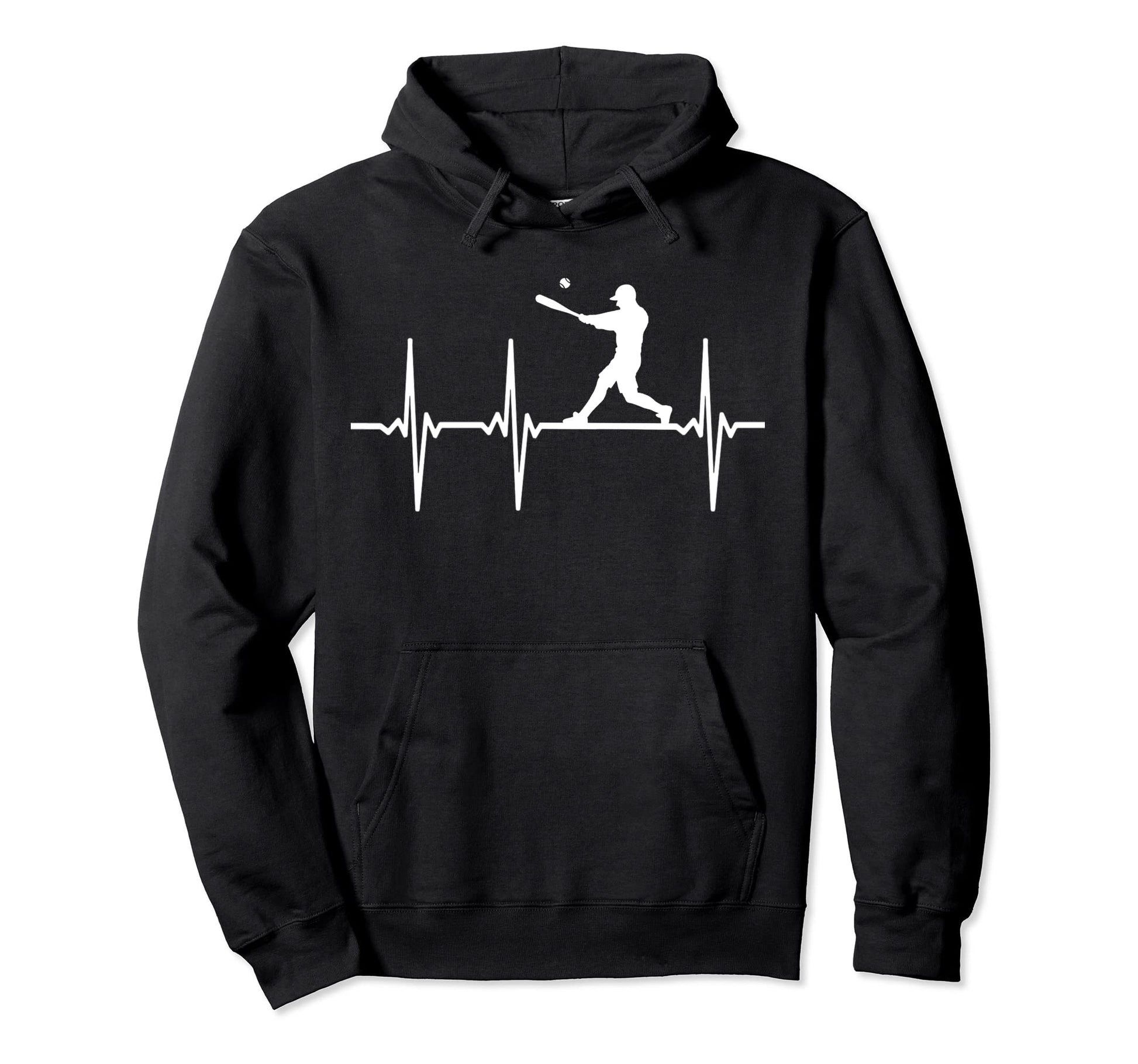 Baseball Heartbeat Baseball Players And Hoodie - Trendy Graphic Unisex - T-Shirt, Sweatshirt, Hoodie
