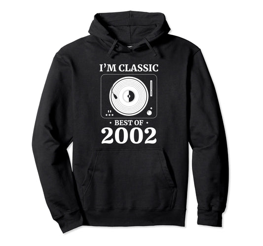2002 Birthday Vinyl Lp Music Record Hoodie - Novelty Apparel for Adults - T-Shirt, Sweatshirt, Hoodie