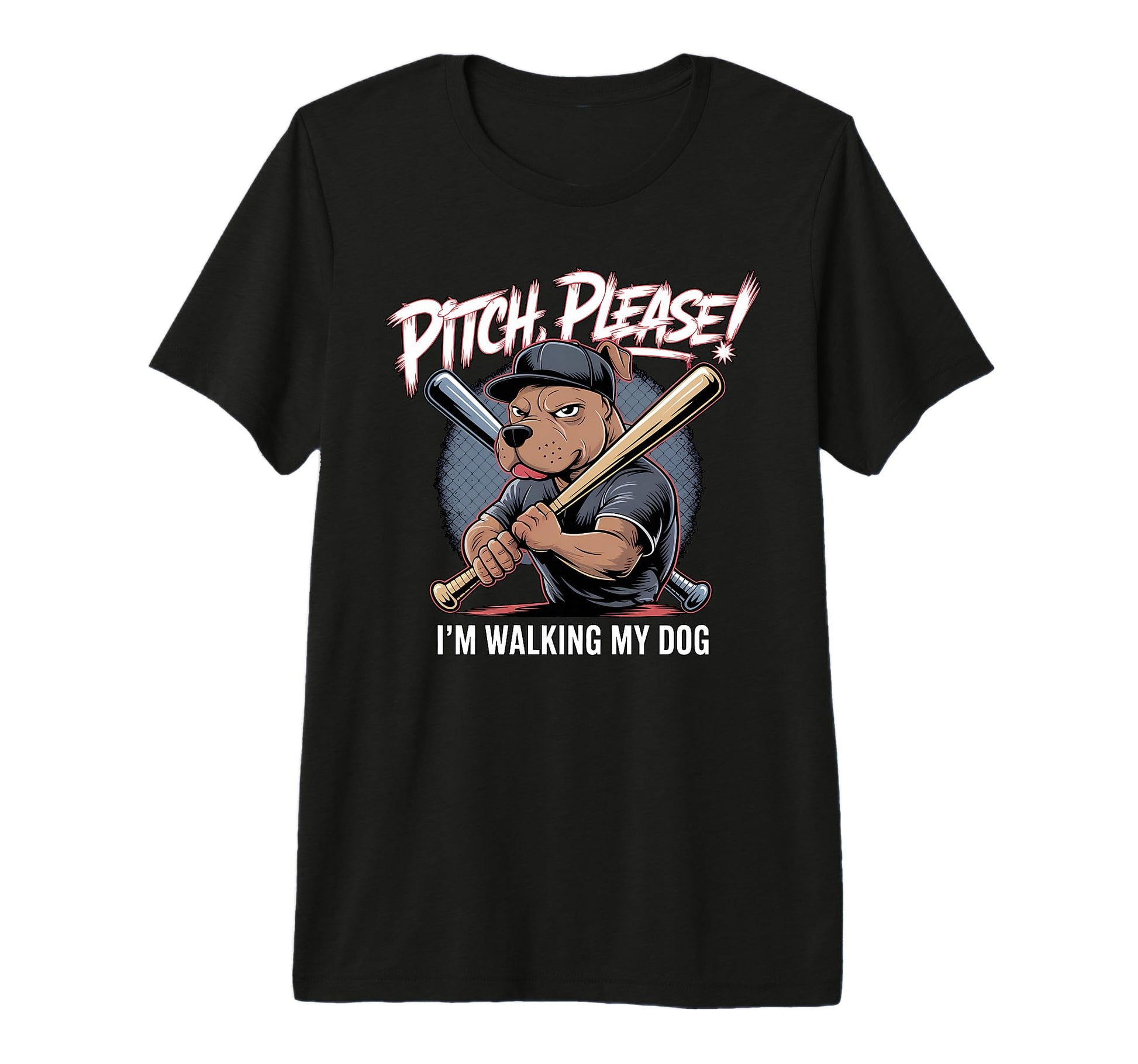 Pitch Please Im Walking My Dog Funny T-Shirt - Graphic Print for Adults - T-Shirt, Sweatshirt, Hoodie
