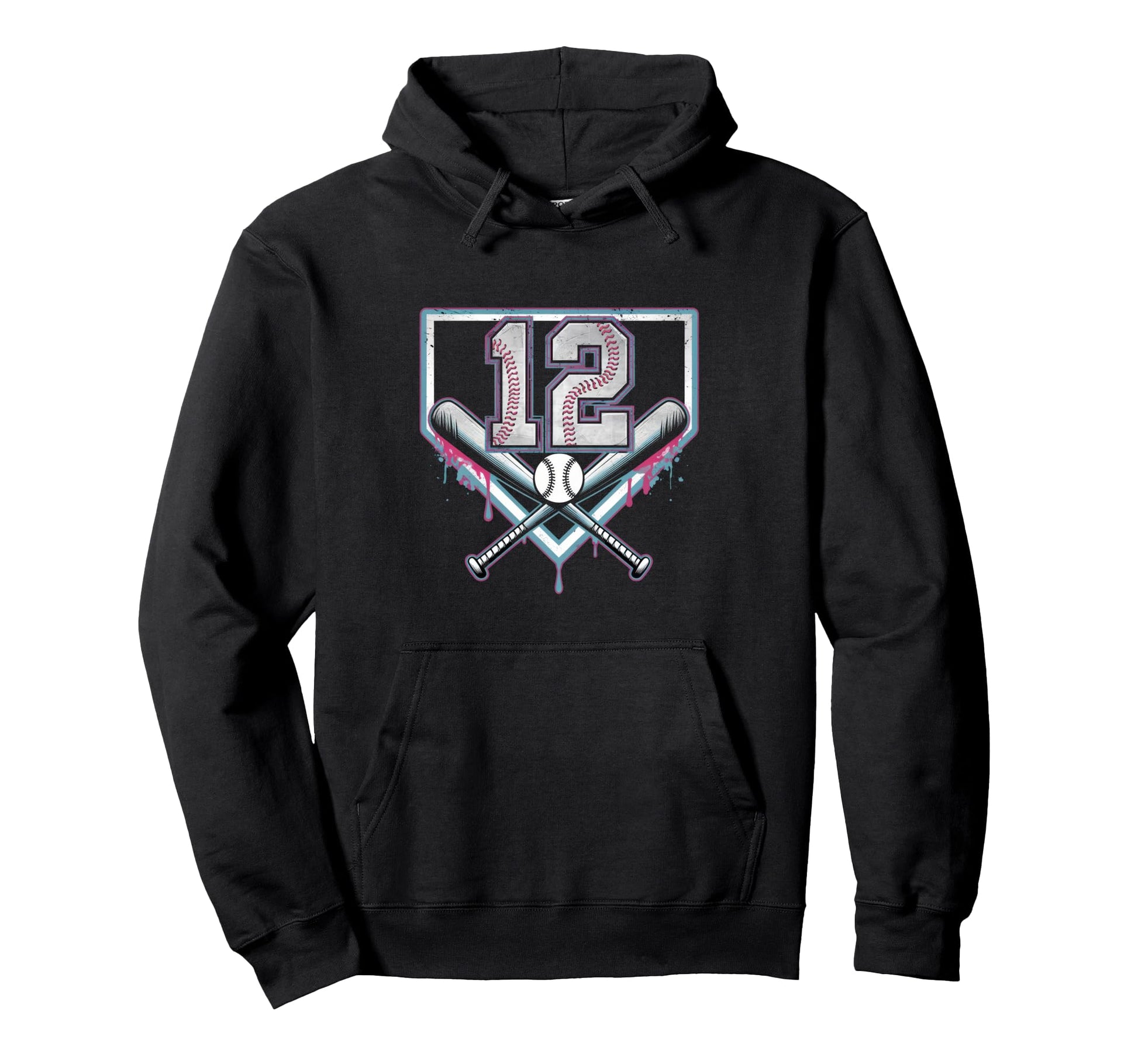 12Th Birthday Baseball Home Ice Cream Hoodie - Graphic Print Men Women - T-Shirt, Sweatshirt, Hoodie