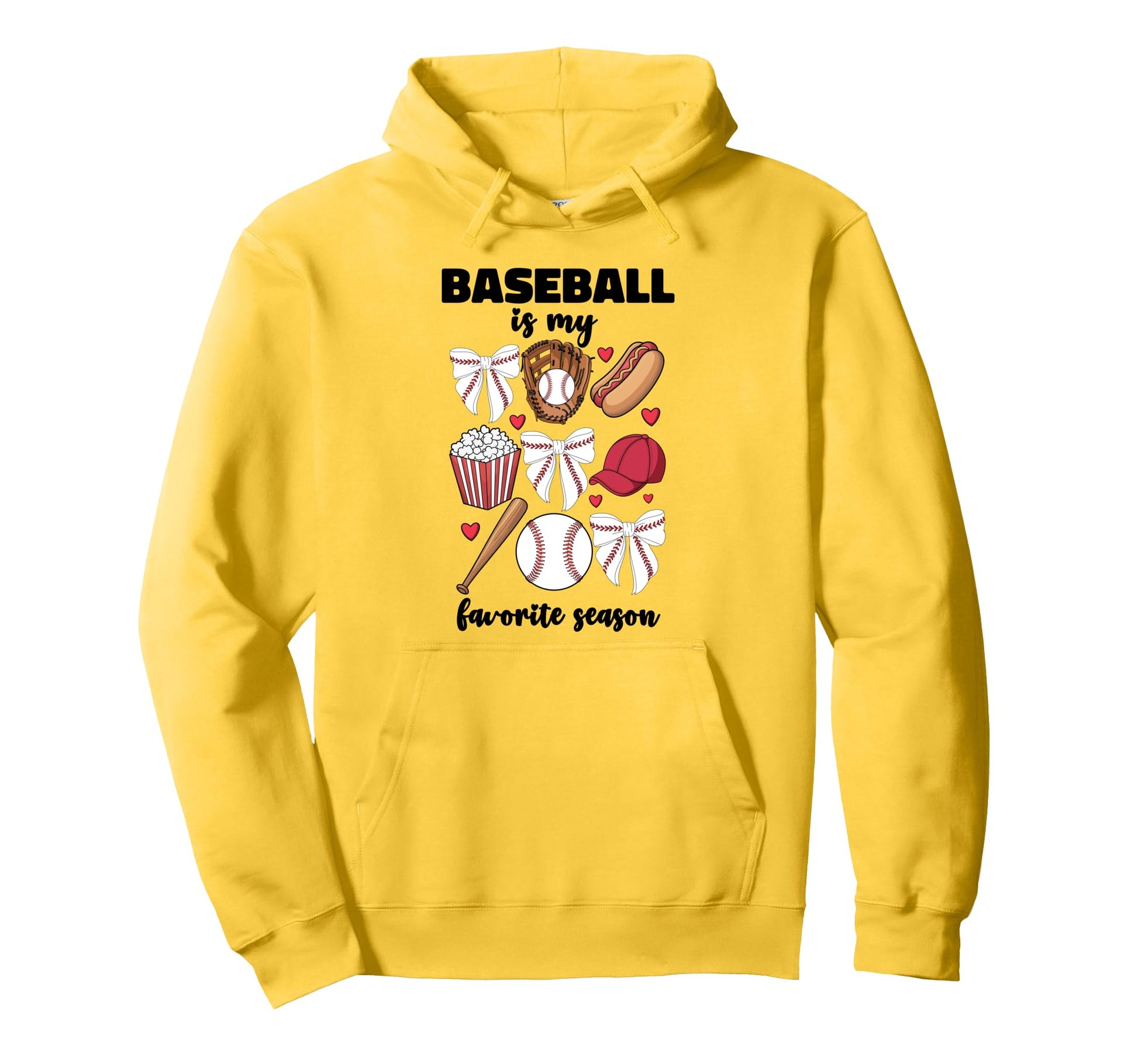 Baseball Is My Favorite Season Coquette Hoodie - Trendy Graphic for Adults - T-Shirt, Sweatshirt, Hoodie