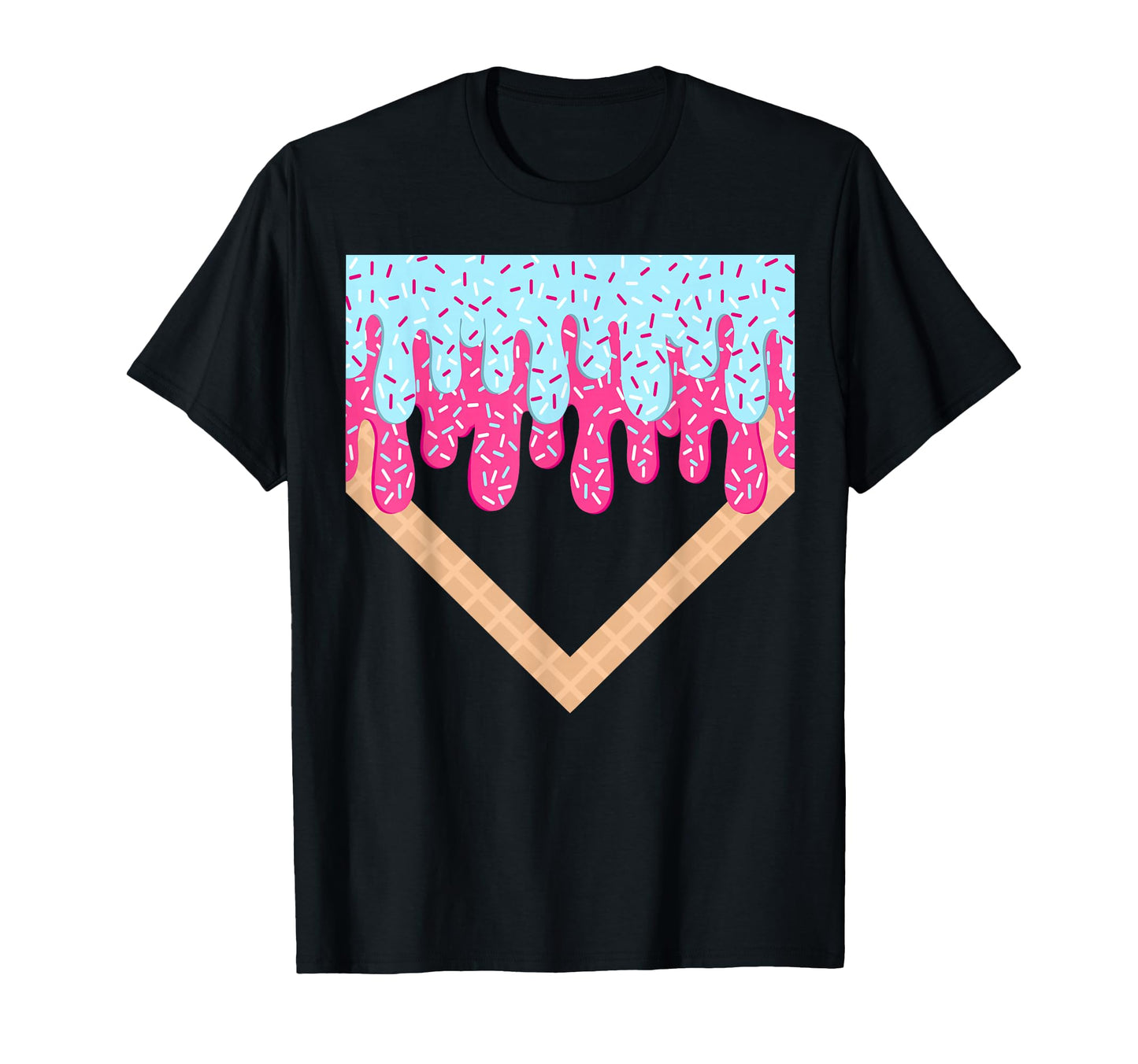 Baseball Drip Home Plate Ice Cream T-Shirt - Streetwear Style Men Women - T-Shirt, Sweatshirt, Hoodie
