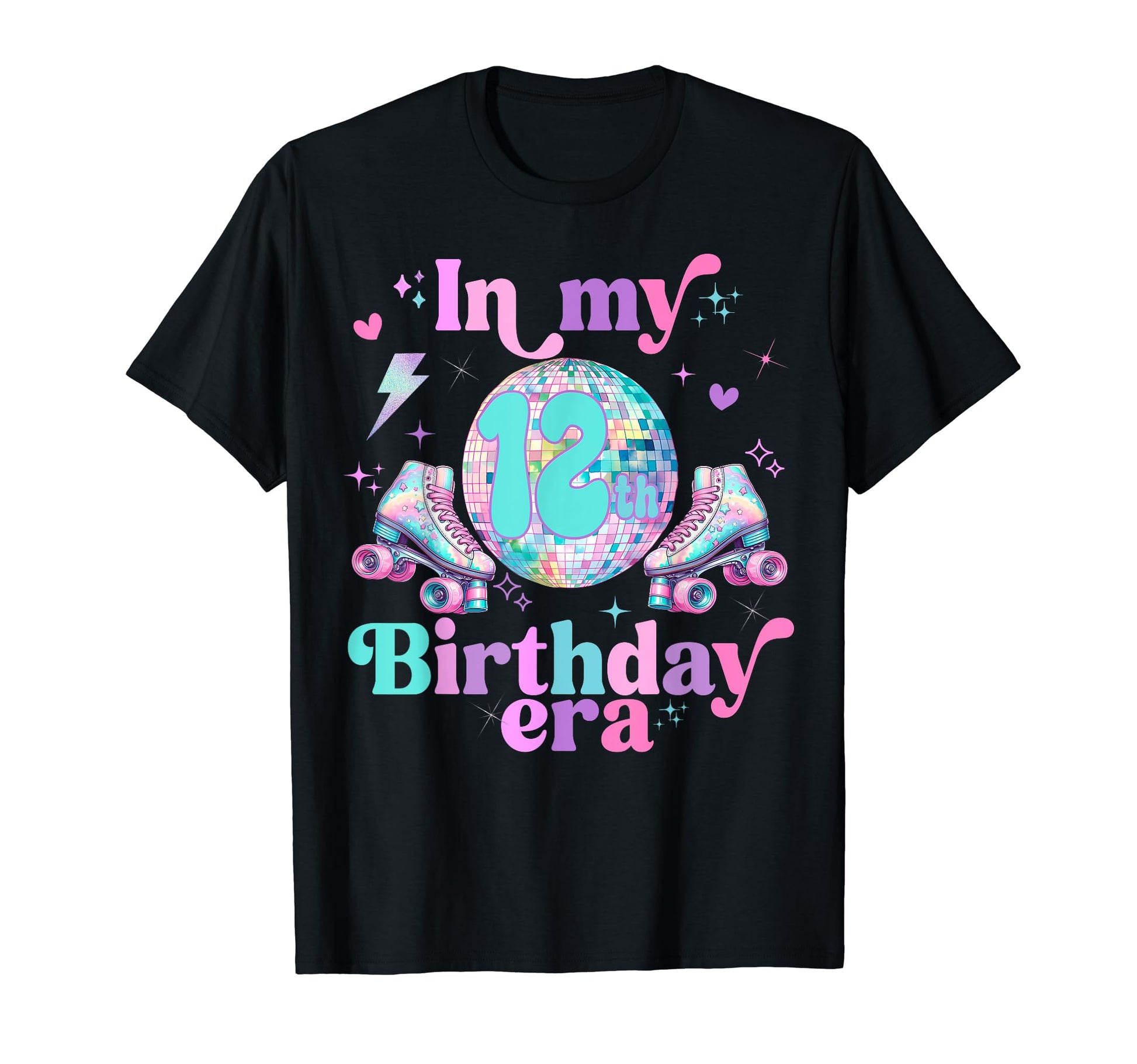 Roller Skates Birthday Disco Ball Party T-Shirt - Graphic Print for Adults - T-Shirt, Sweatshirt, Hoodie