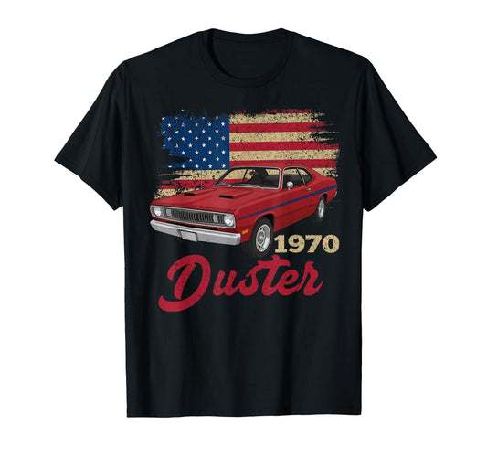1970 70 Duster Silhouette Muscle Car T-Shirt - Novelty Apparel Men Women - T-Shirt, Sweatshirt, Hoodie
