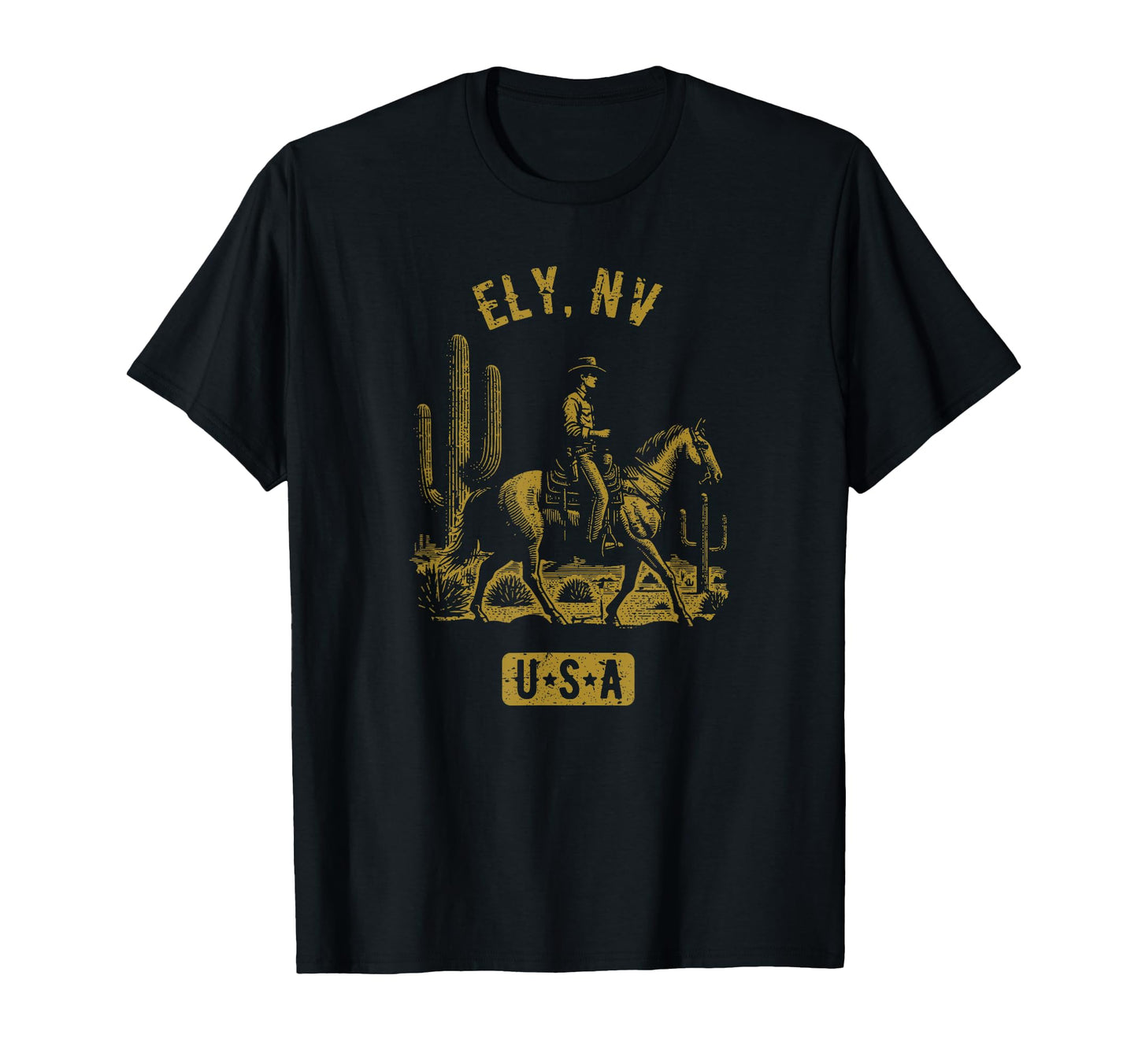 Ely Nevada Usa Cowboy Horse Distressed T-Shirt - Streetwear Style Unisex - T-Shirt, Sweatshirt, Hoodie
