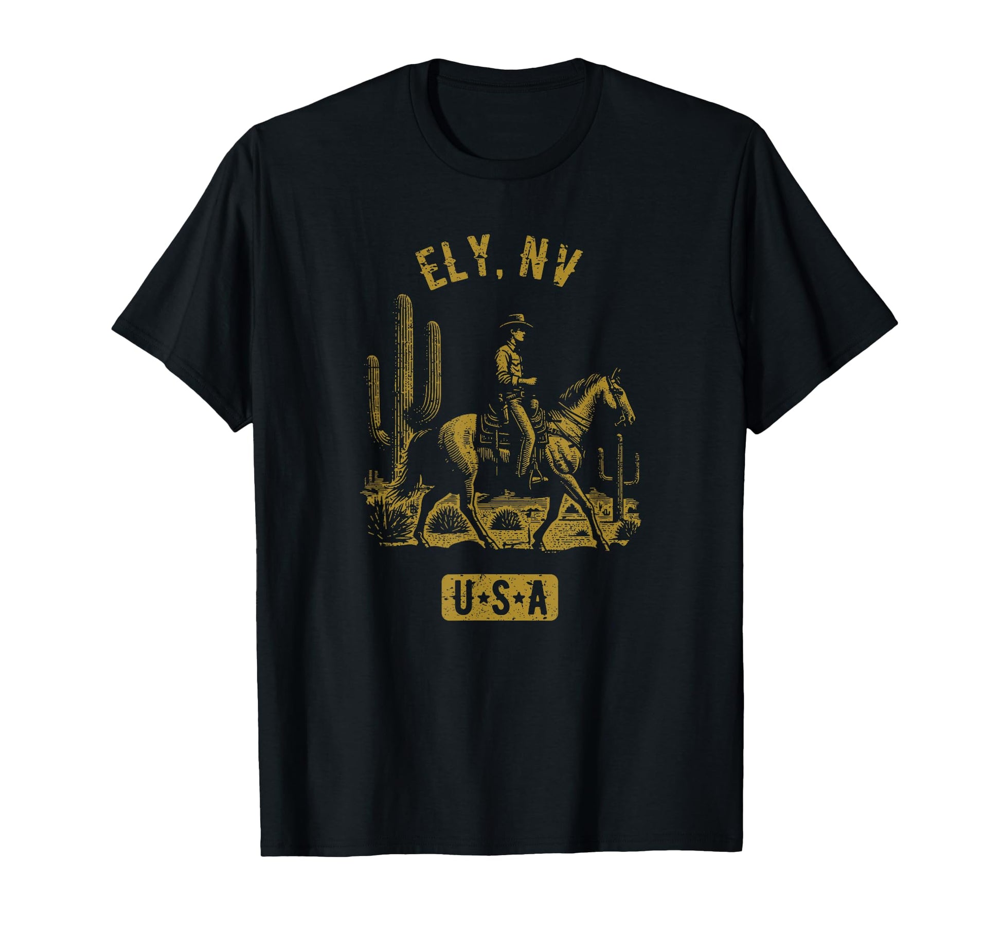 Ely Nevada Usa Cowboy Horse Distressed T-Shirt - Streetwear Style Unisex - T-Shirt, Sweatshirt, Hoodie