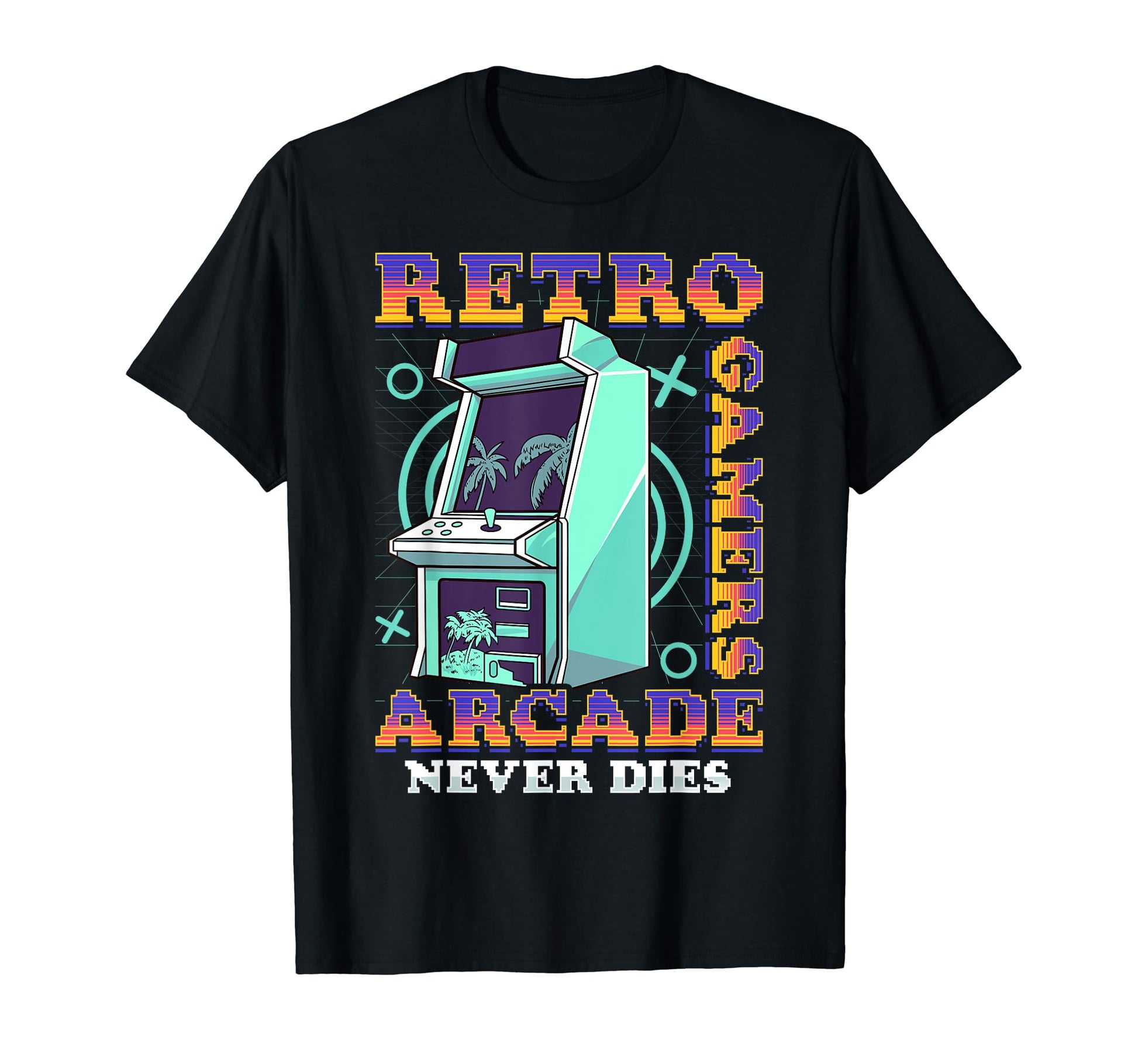 Arcade Old Gamers Never Die T-Shirt - Fun Novelty Design Men Women - T-Shirt, Sweatshirt, Hoodie