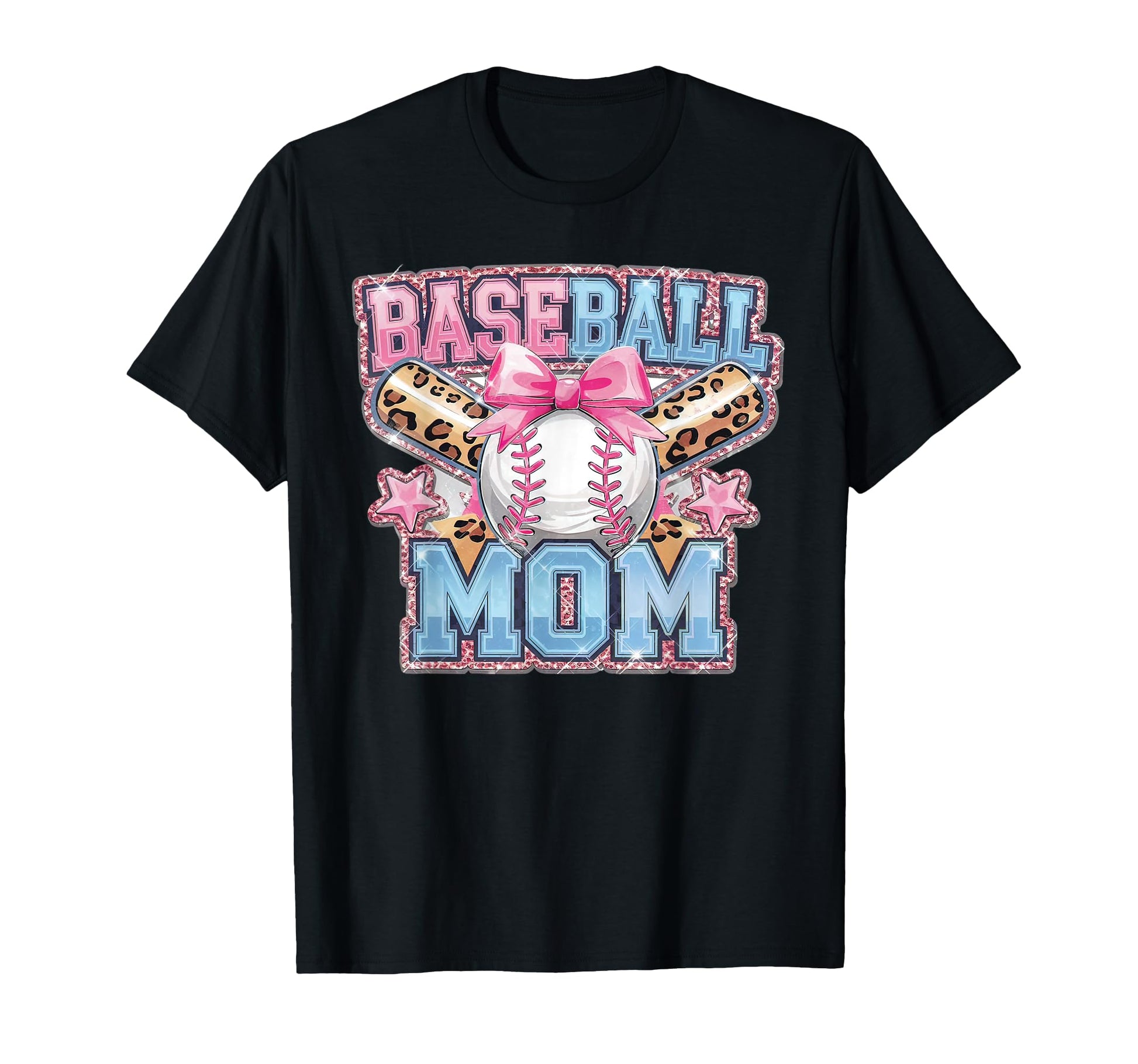 Game Day Leopard Cheetah Baseball Mom T-Shirt - Minimalist Print Unisex - T-Shirt, Sweatshirt, Hoodie