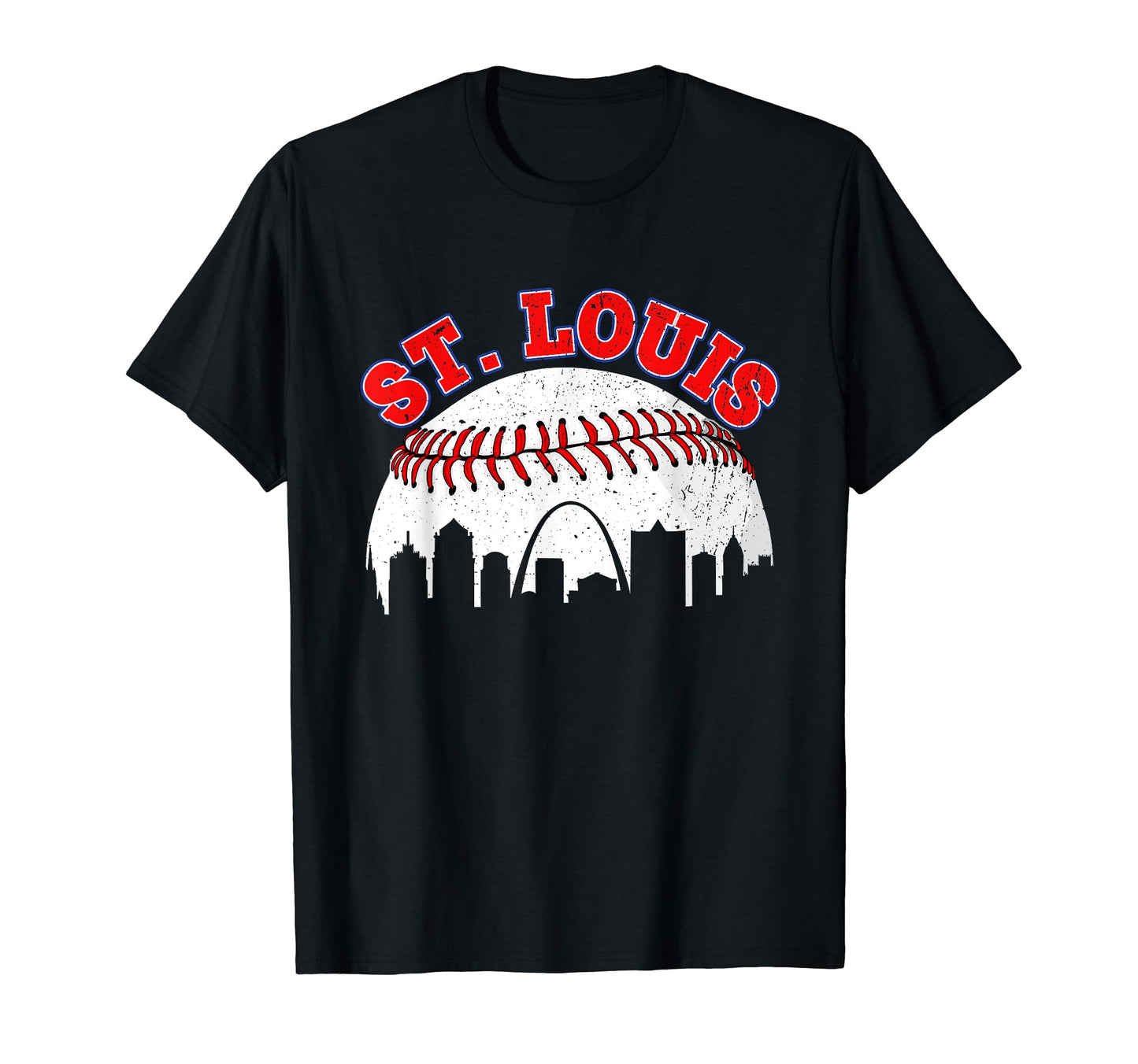 Distressed Baseball St Louis T-Shirt - Minimalist Print for Adults - T-Shirt, Sweatshirt, Hoodie