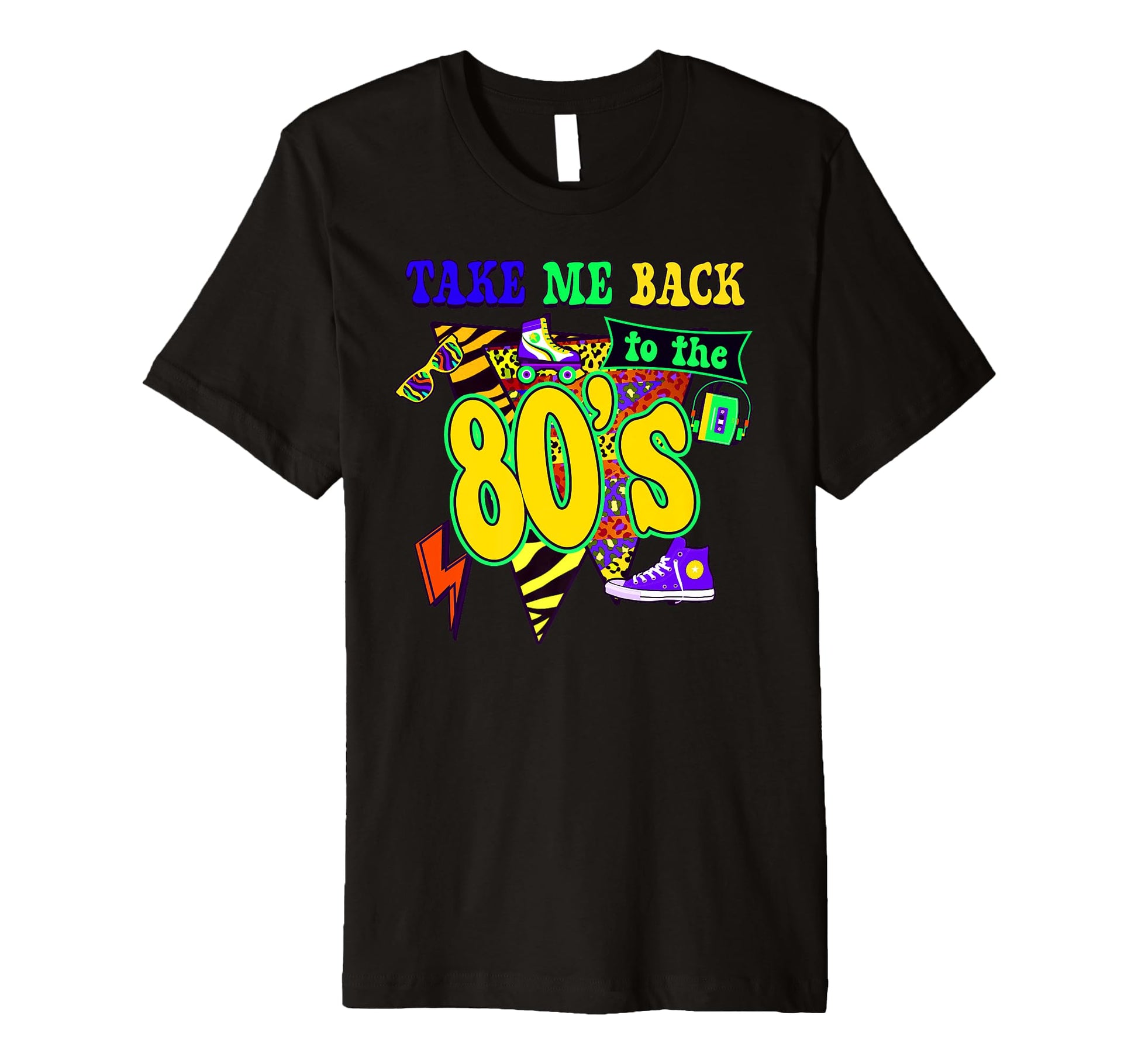1980S Party Theme Roller Skates T-Shirt - Fun Novelty Design for Adults - T-Shirt, Sweatshirt, Hoodie